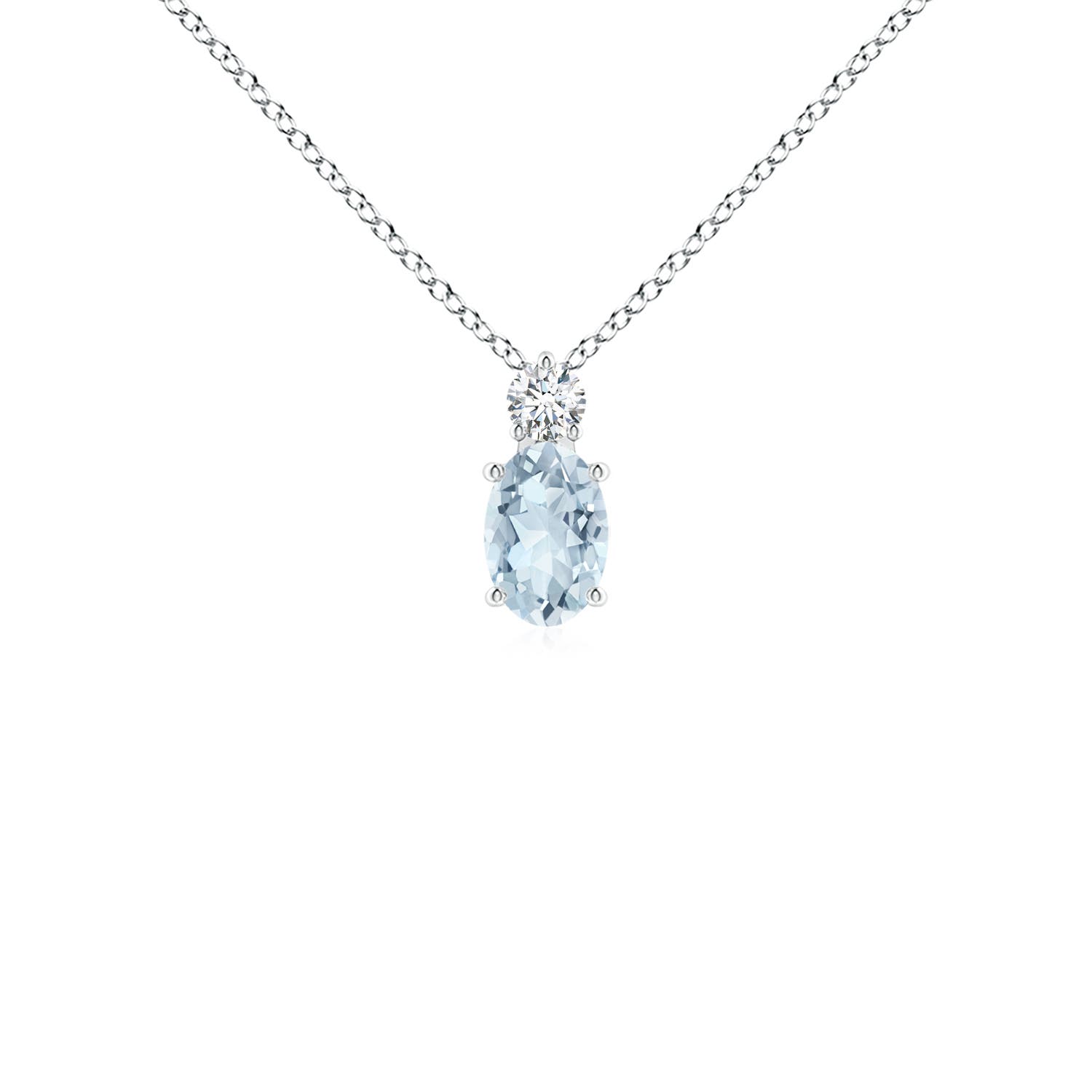 A - Aquamarine / 0.47 CT / 14 KT White Gold