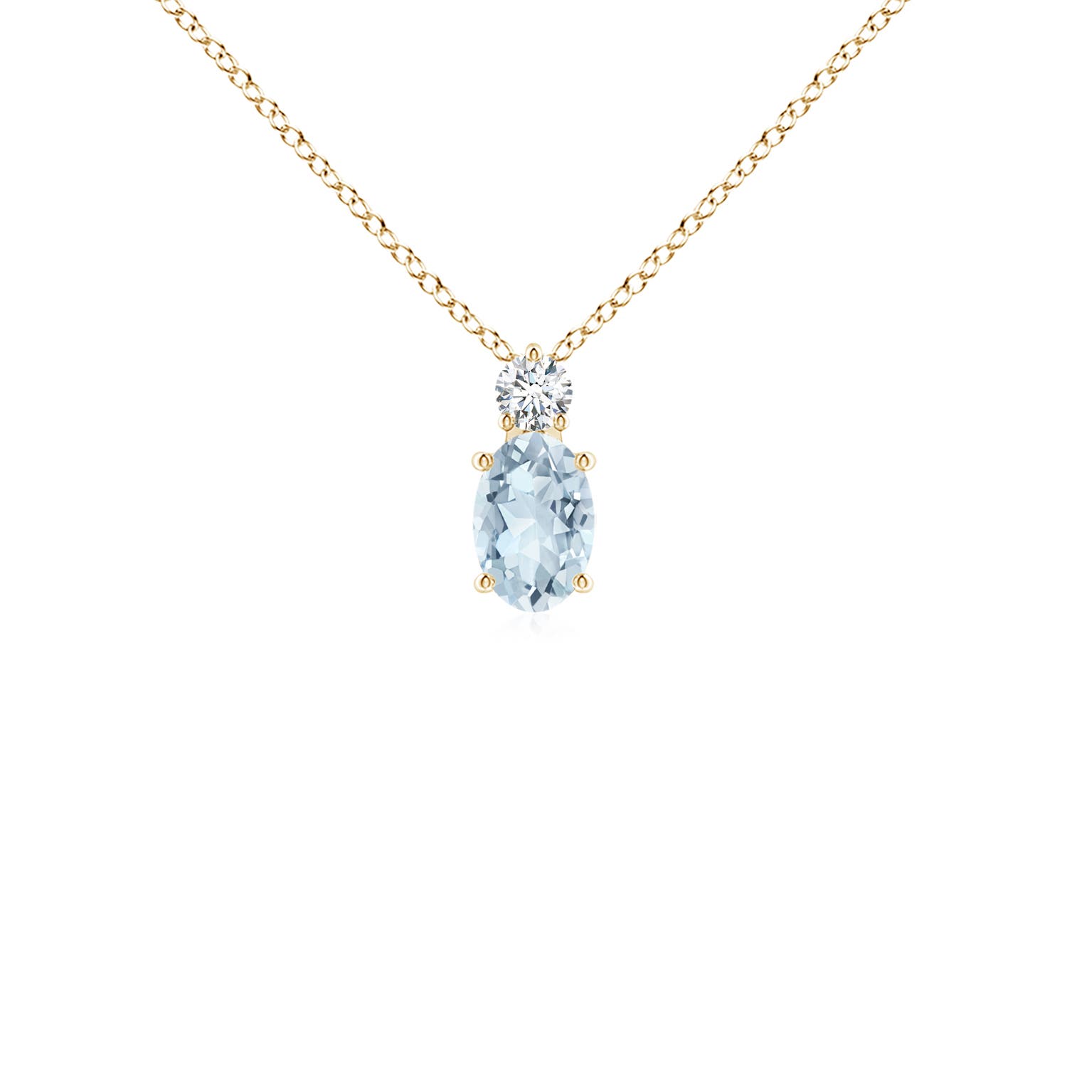 A - Aquamarine / 0.47 CT / 14 KT Yellow Gold