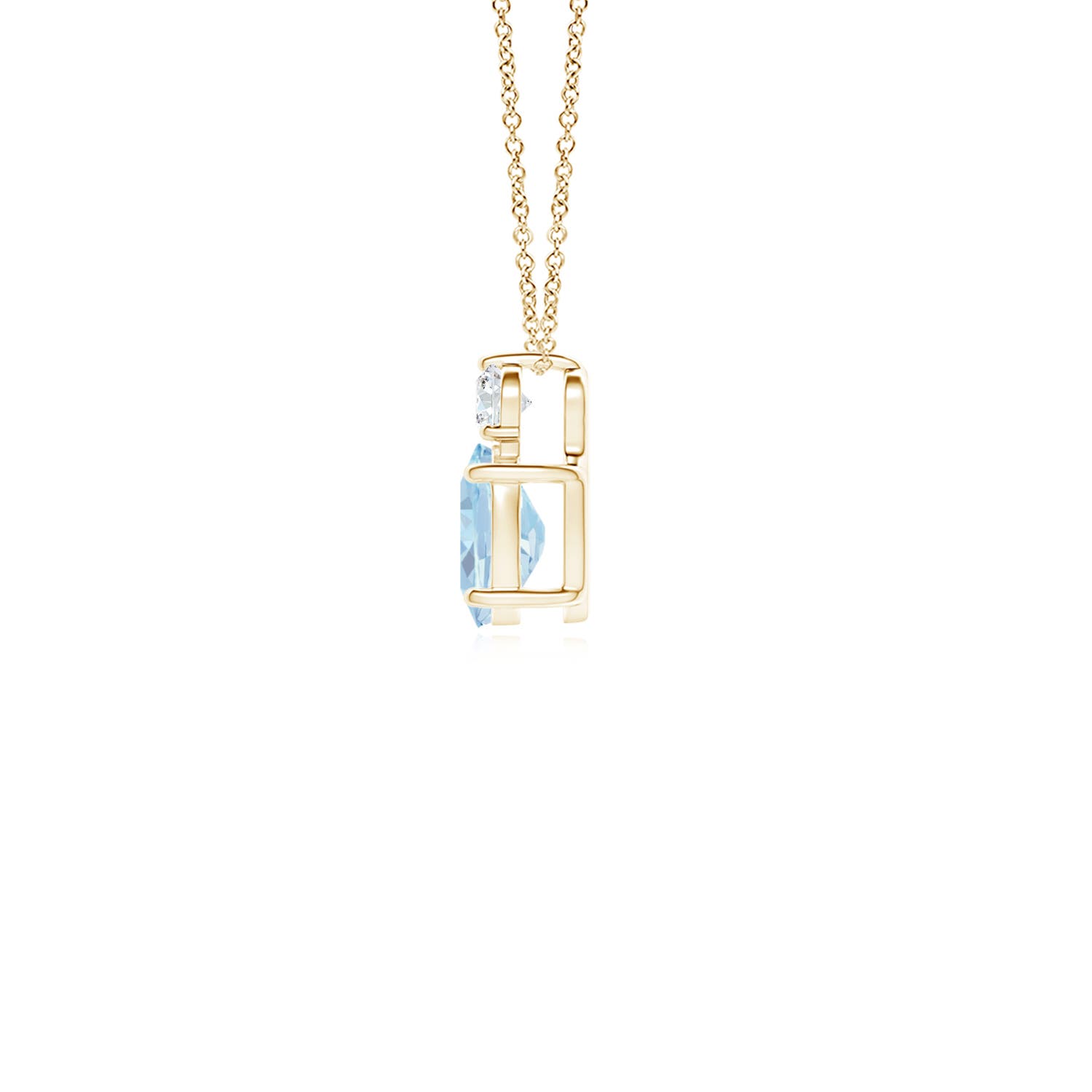 A - Aquamarine / 0.47 CT / 14 KT Yellow Gold