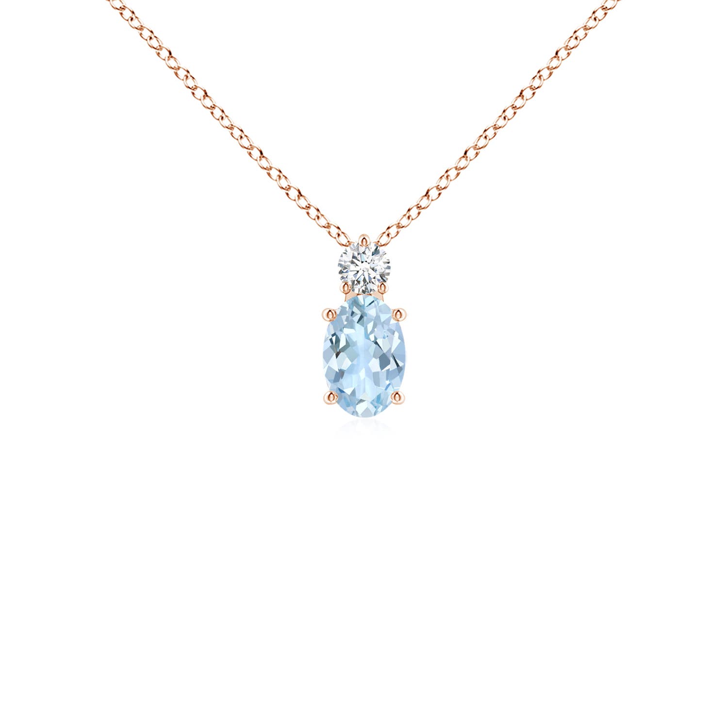 AA - Aquamarine / 0.47 CT / 14 KT Rose Gold