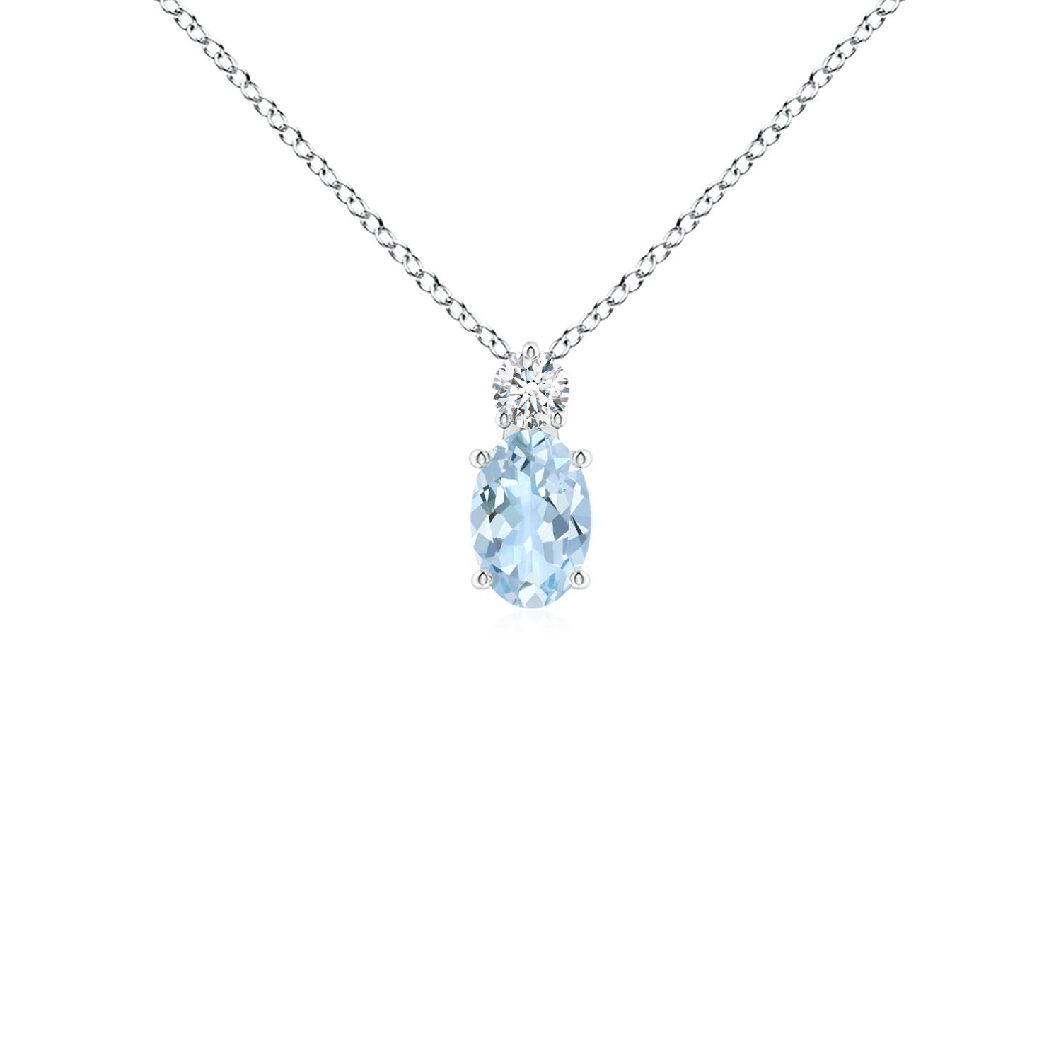 AA - Aquamarine / 0.47 CT / 14 KT White Gold