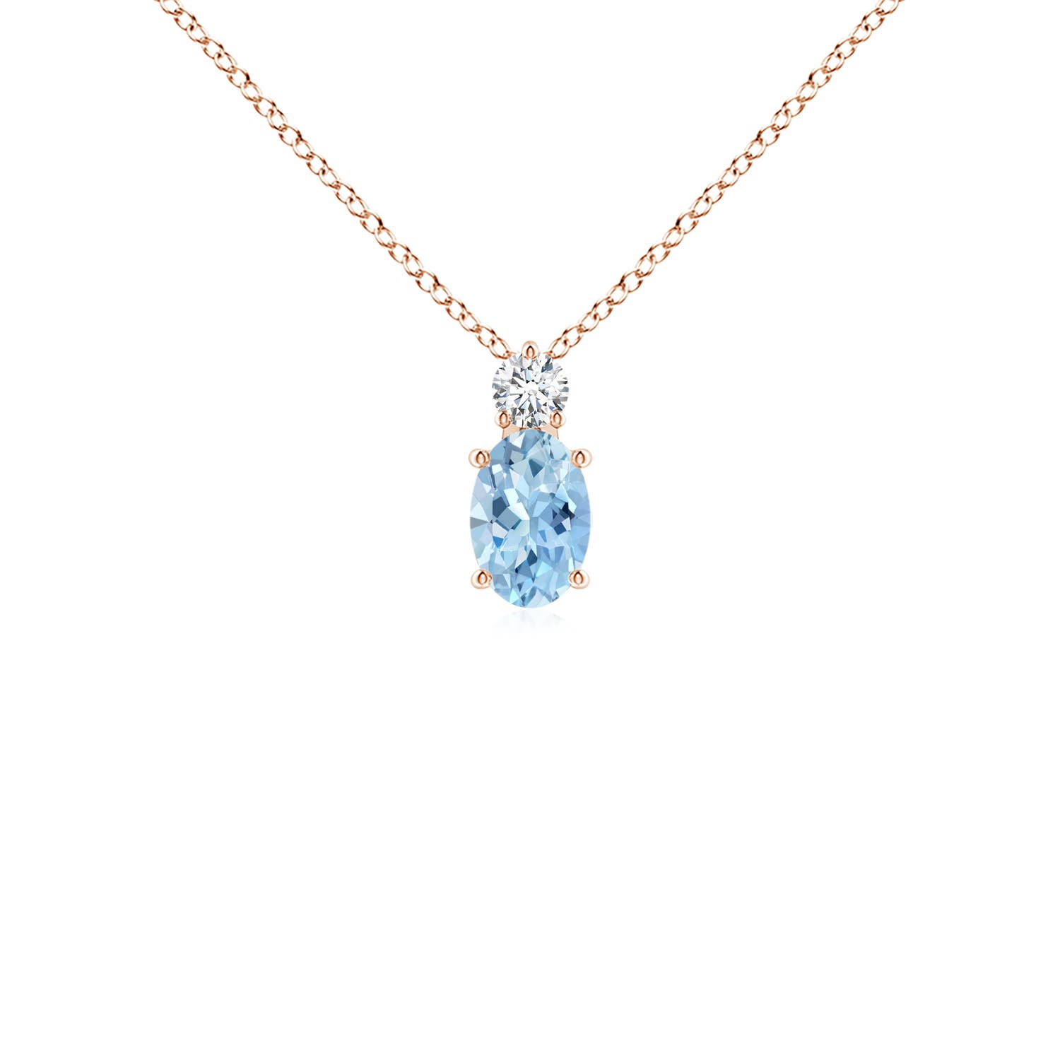 AAA - Aquamarine / 0.47 CT / 14 KT Rose Gold