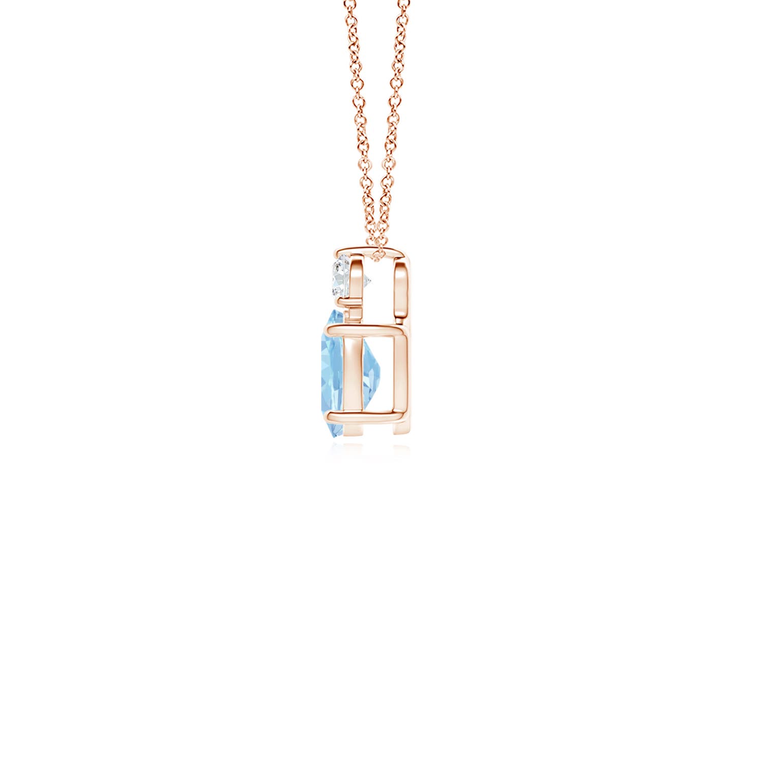 AAA - Aquamarine / 0.47 CT / 14 KT Rose Gold