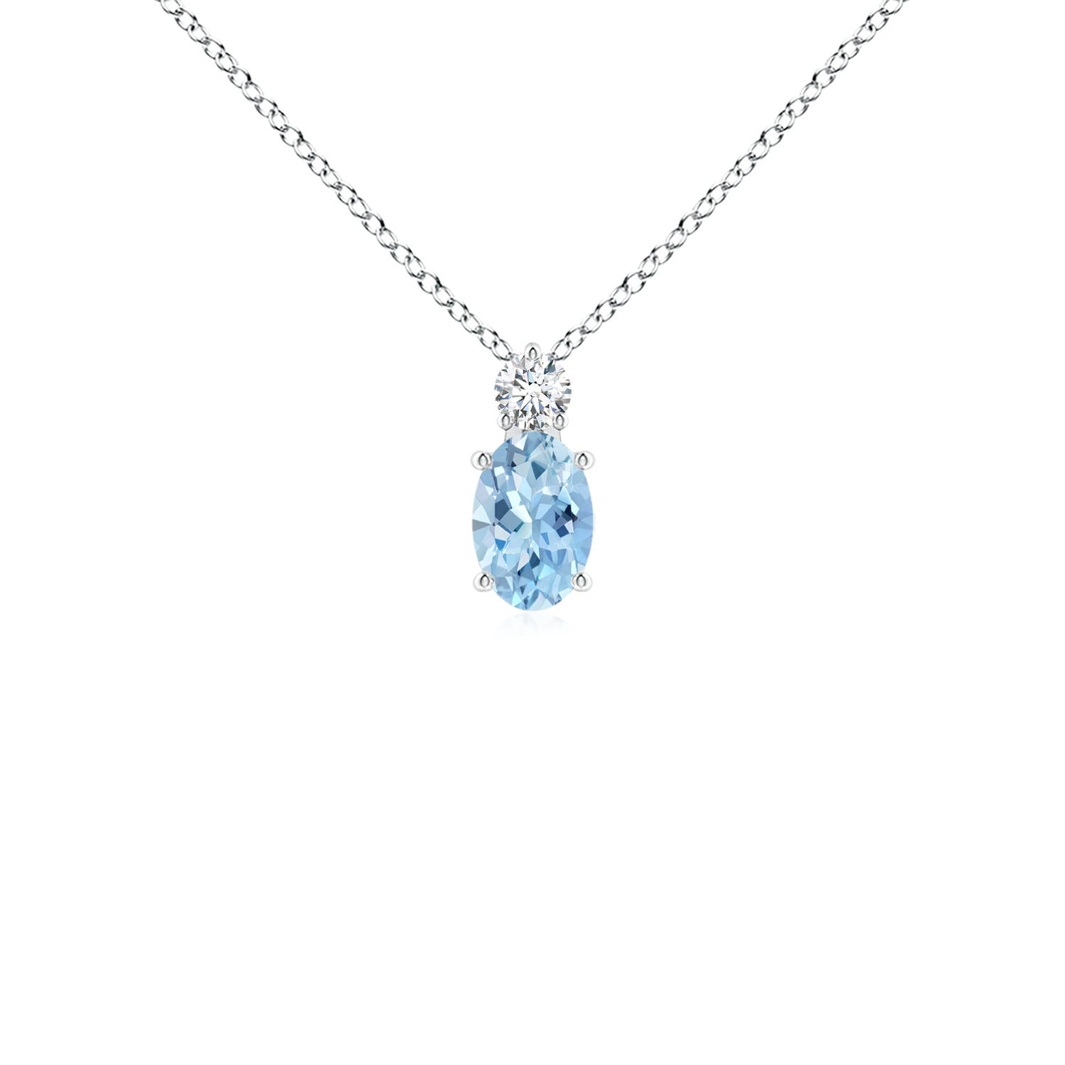 AAA - Aquamarine / 0.47 CT / 14 KT White Gold