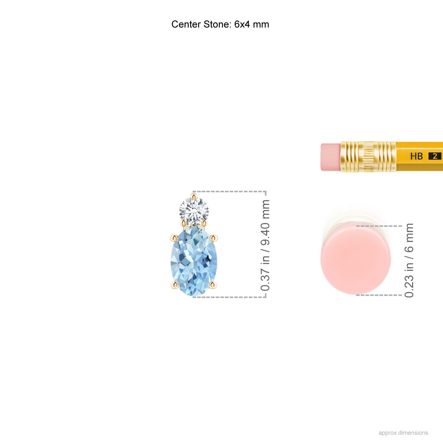 AAA - Aquamarine / 0.47 CT / 14 KT Yellow Gold