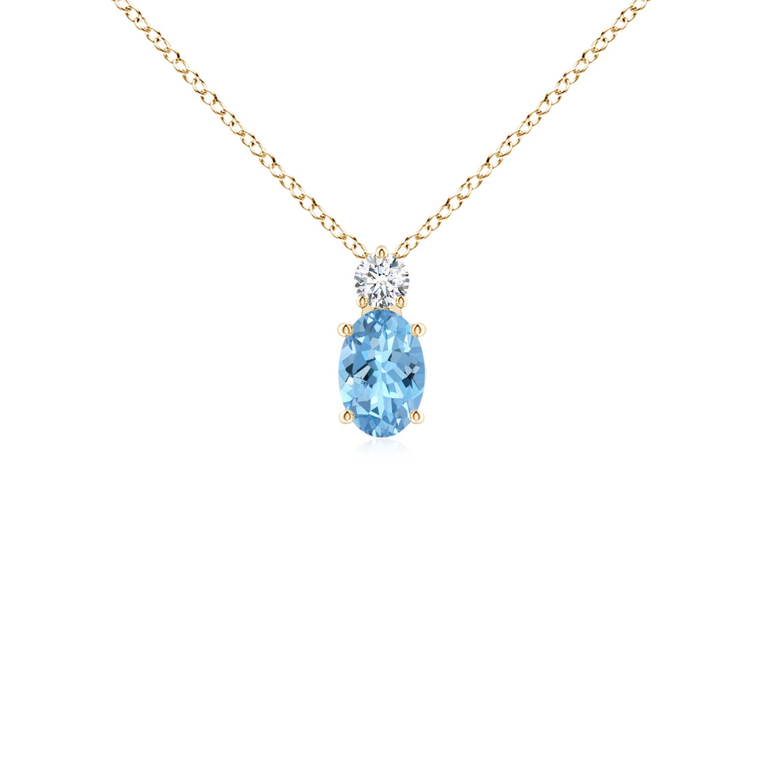 AAAA - Aquamarine / 0.47 CT / 14 KT Yellow Gold