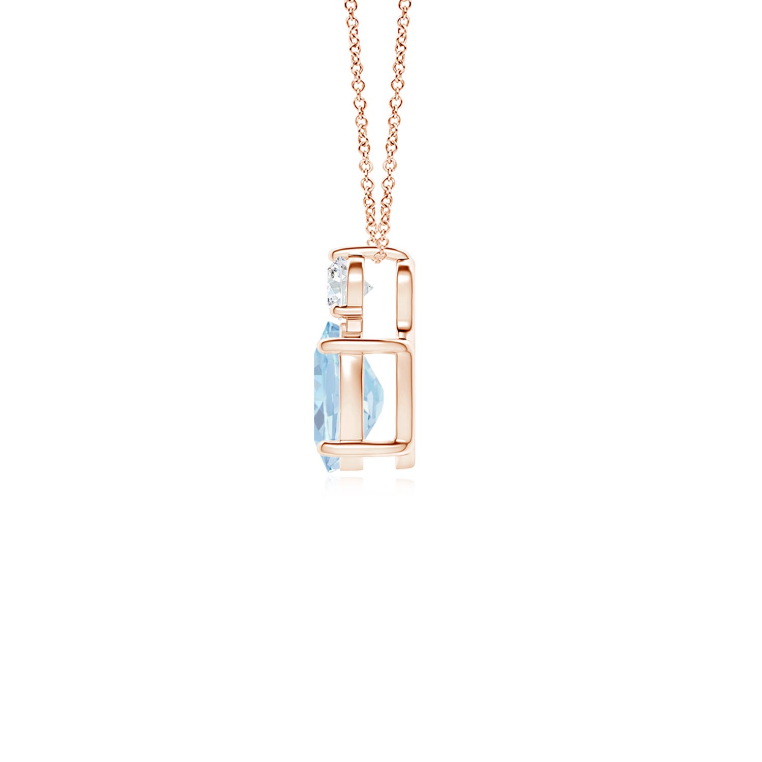 A - Aquamarine / 0.71 CT / 14 KT Rose Gold