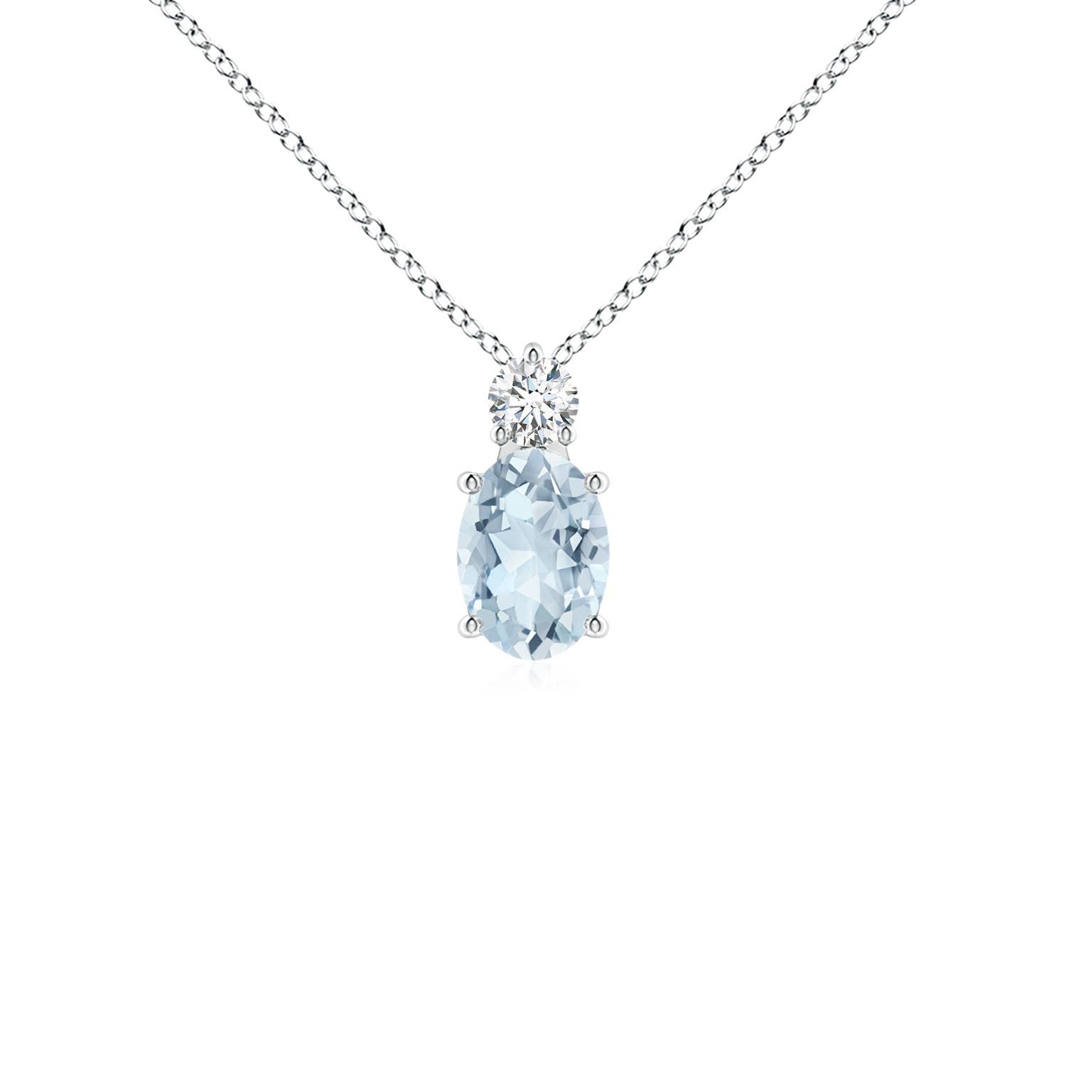 A - Aquamarine / 0.71 CT / 14 KT White Gold