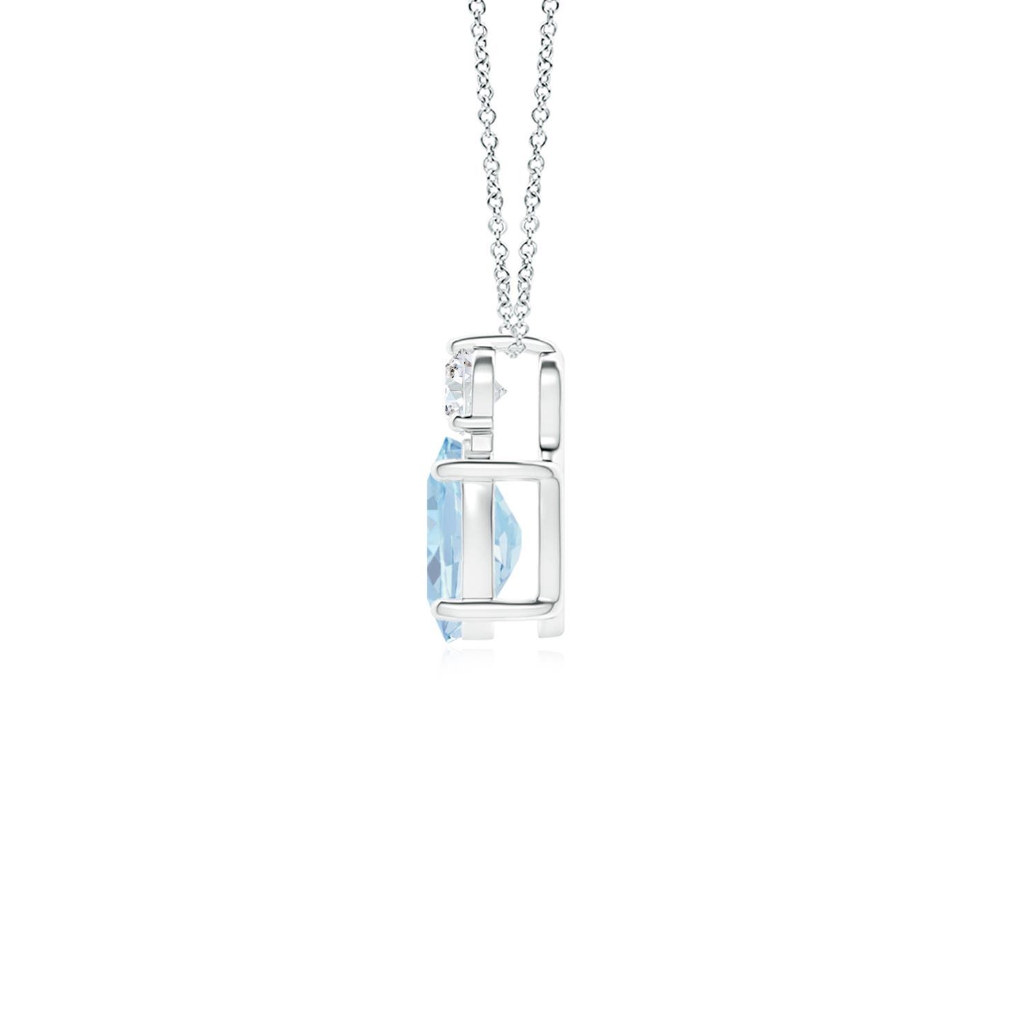 A - Aquamarine / 0.71 CT / 14 KT White Gold