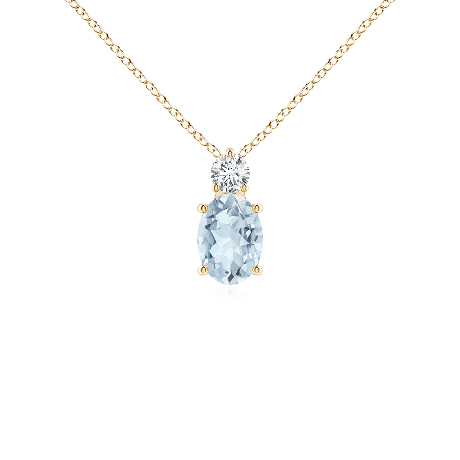 A - Aquamarine / 0.71 CT / 14 KT Yellow Gold