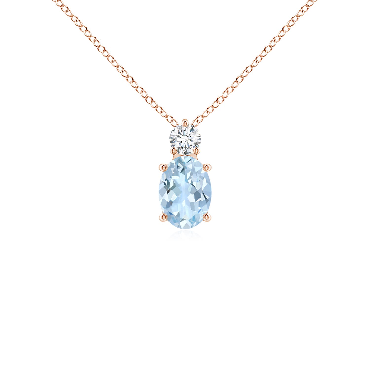 AA - Aquamarine / 0.71 CT / 14 KT Rose Gold