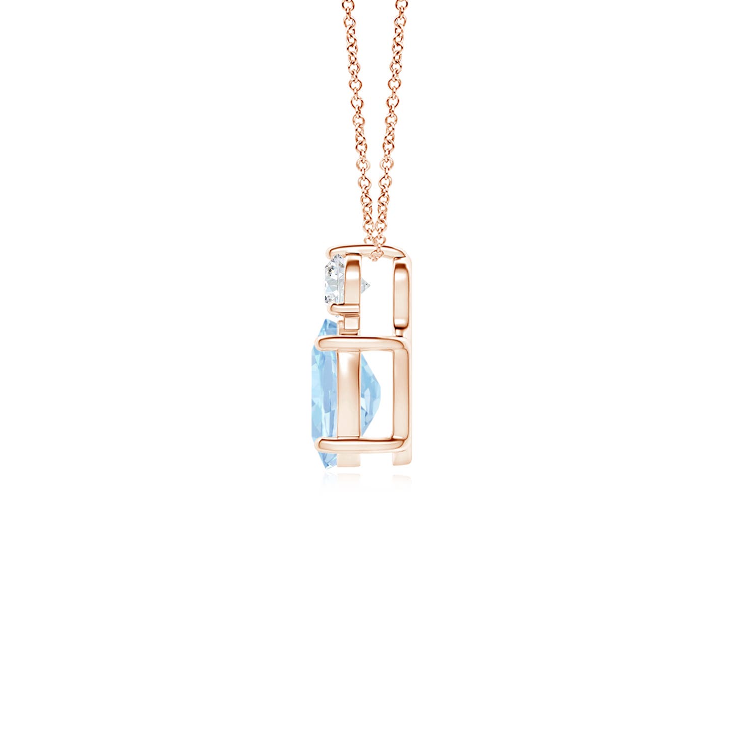 AA - Aquamarine / 0.71 CT / 14 KT Rose Gold