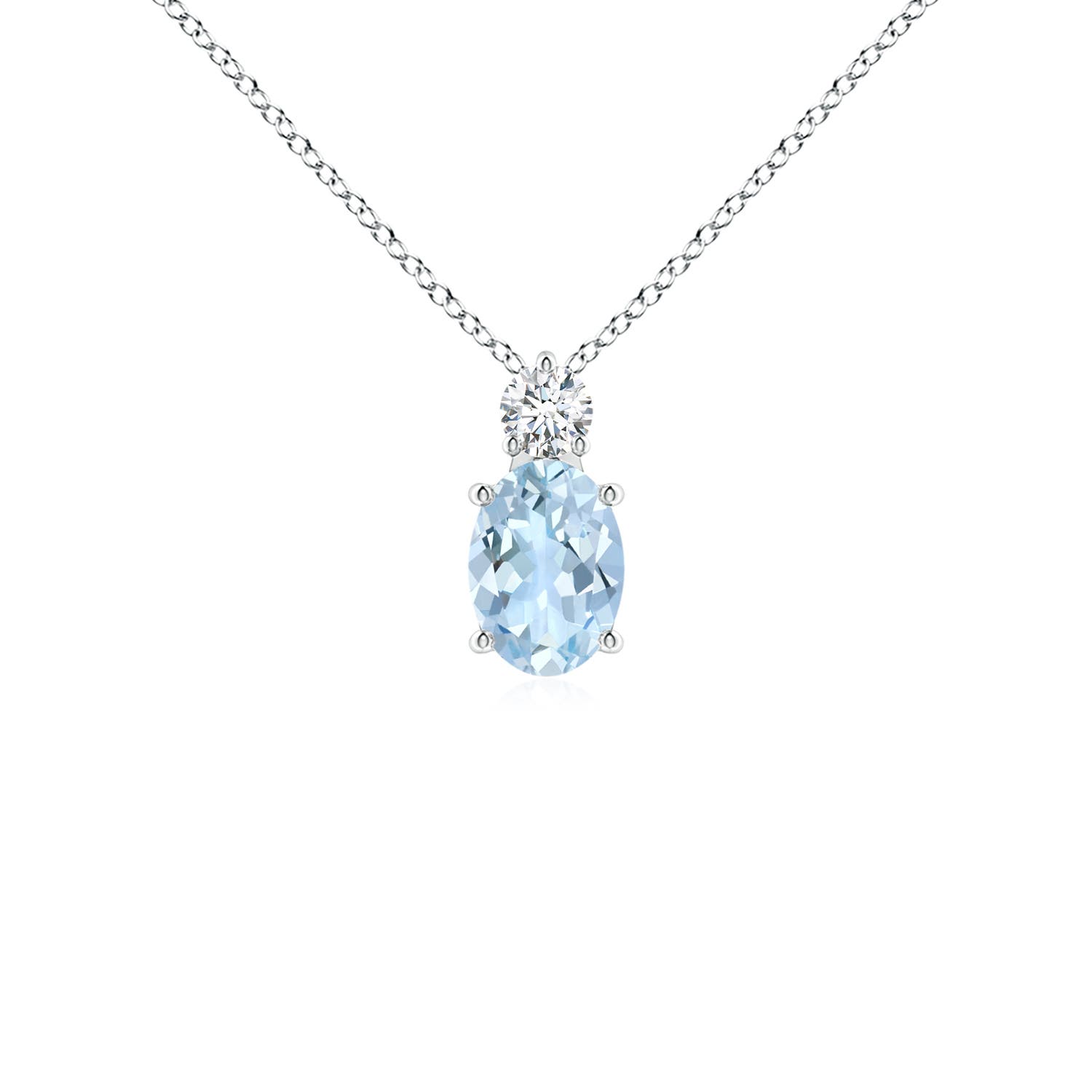 AA - Aquamarine / 0.71 CT / 14 KT White Gold