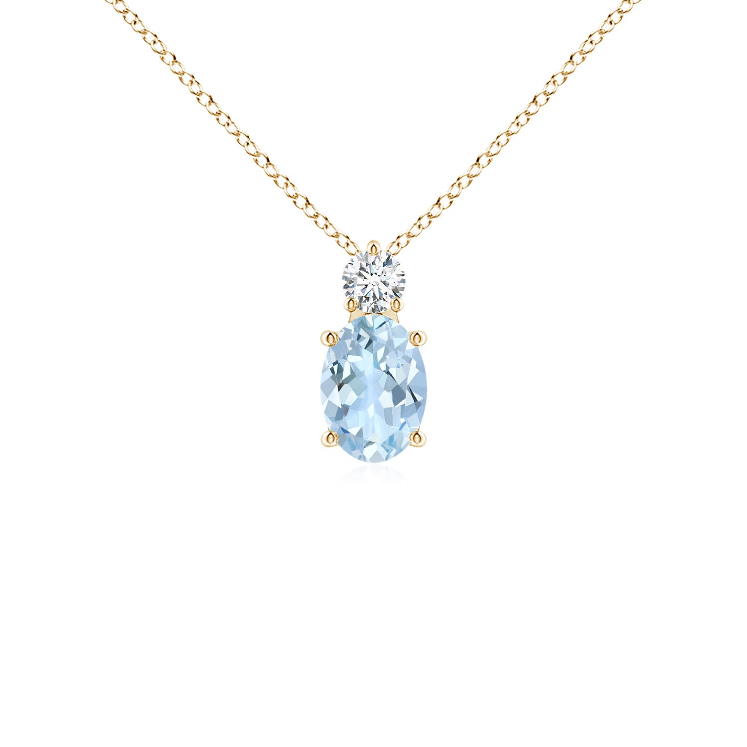 AA - Aquamarine / 0.71 CT / 14 KT Yellow Gold