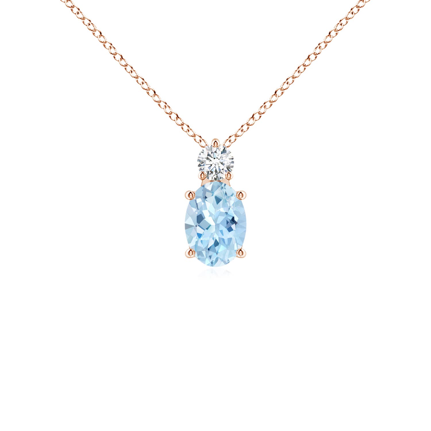 AAA - Aquamarine / 0.71 CT / 14 KT Rose Gold