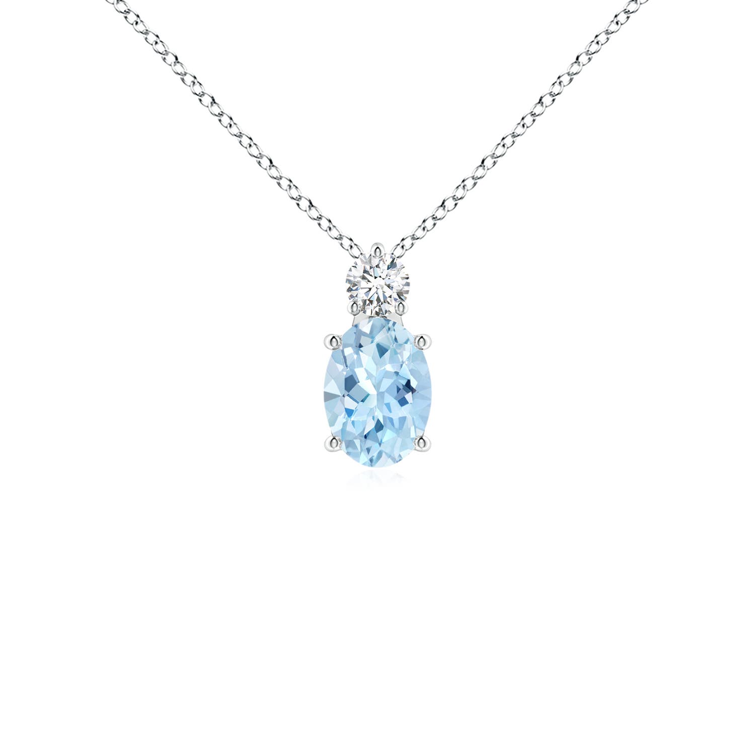 AAA - Aquamarine / 0.71 CT / 14 KT White Gold