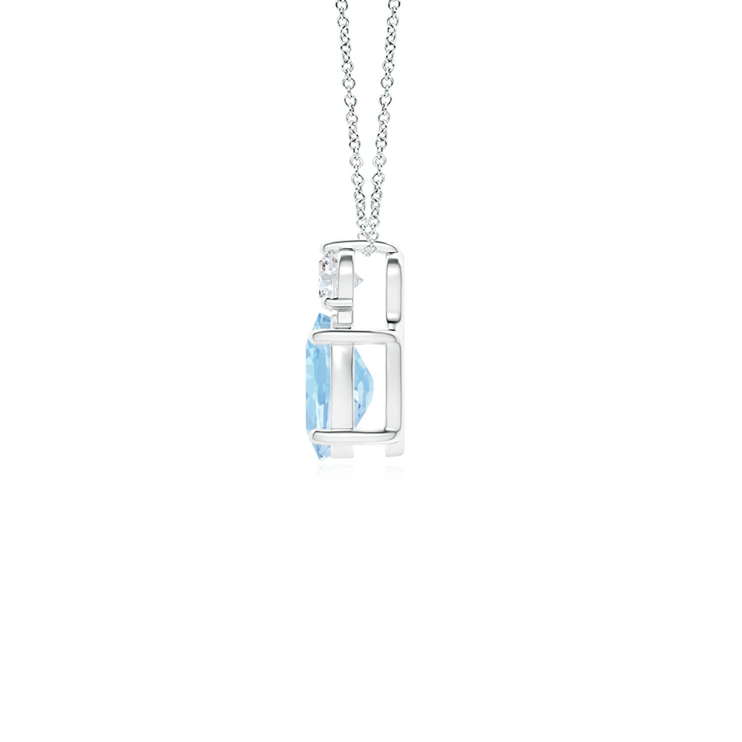 AAA - Aquamarine / 0.71 CT / 14 KT White Gold