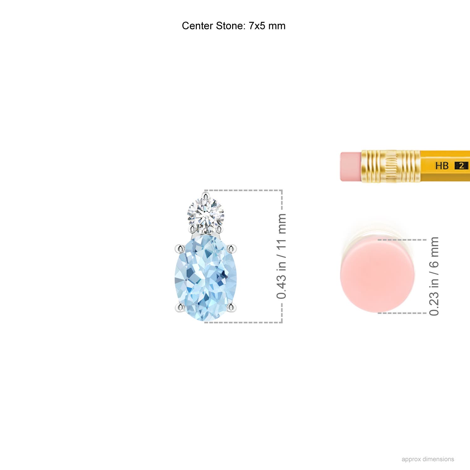 AAA - Aquamarine / 0.71 CT / 14 KT White Gold