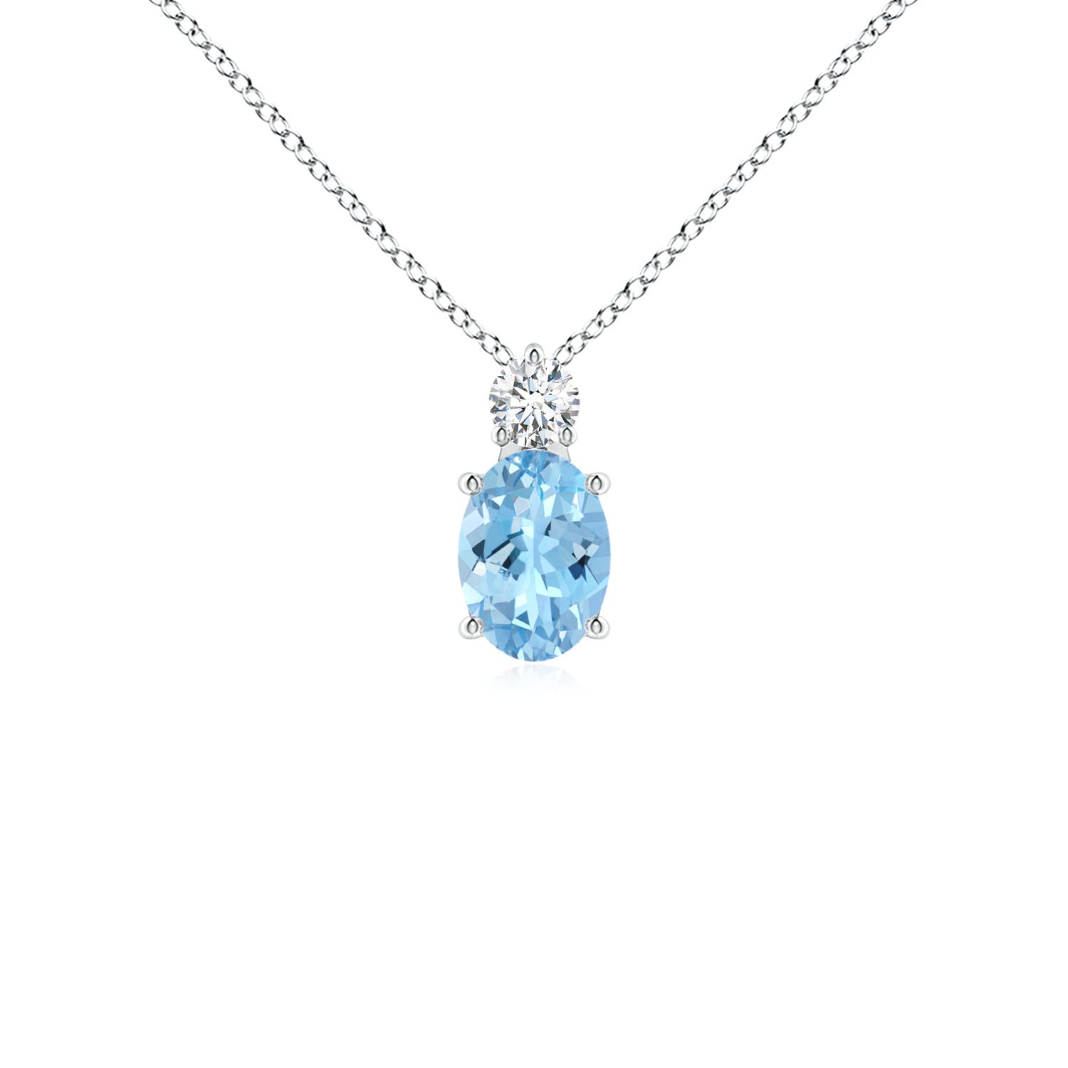 AAAA - Aquamarine / 0.71 CT / 14 KT White Gold