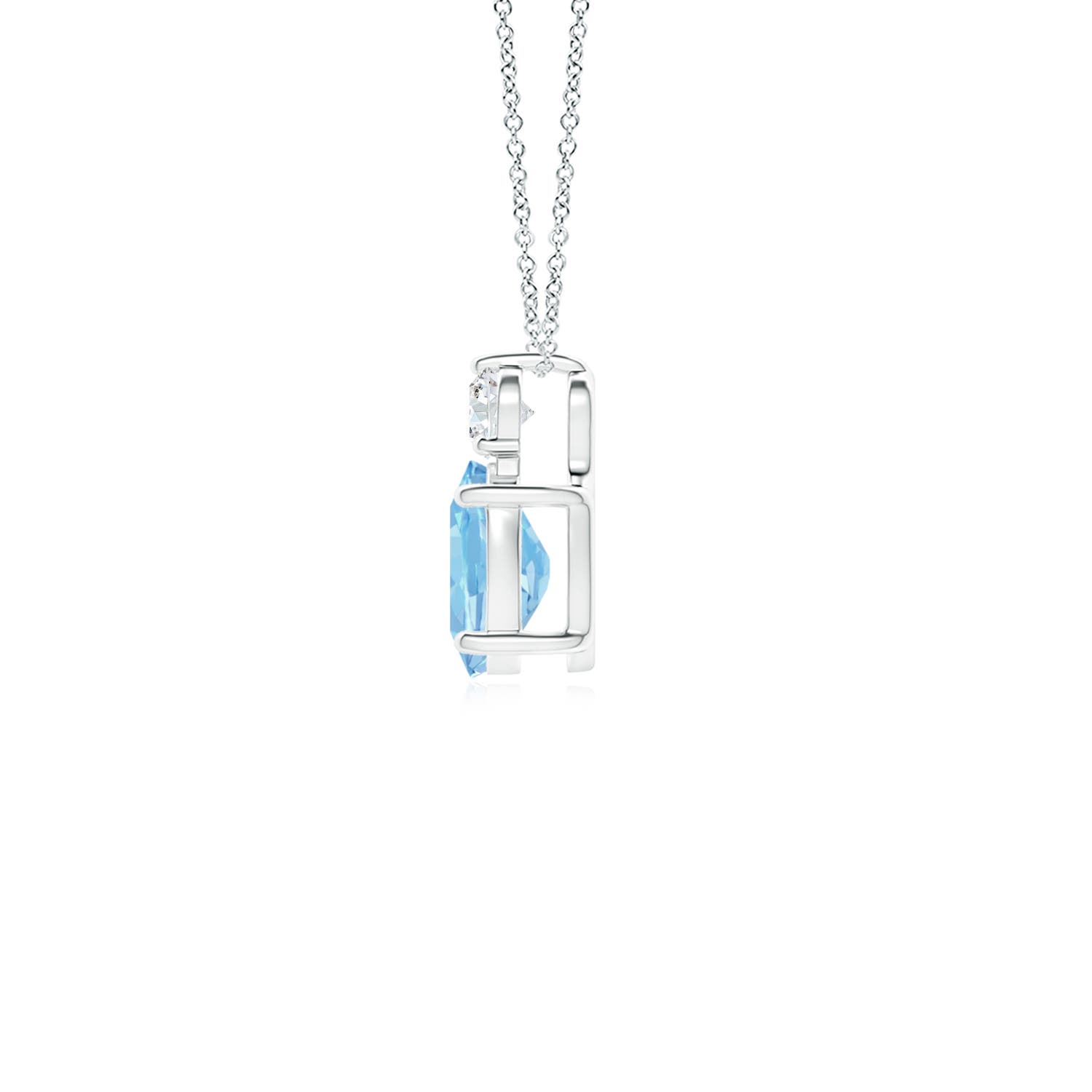 AAAA - Aquamarine / 0.71 CT / 14 KT White Gold