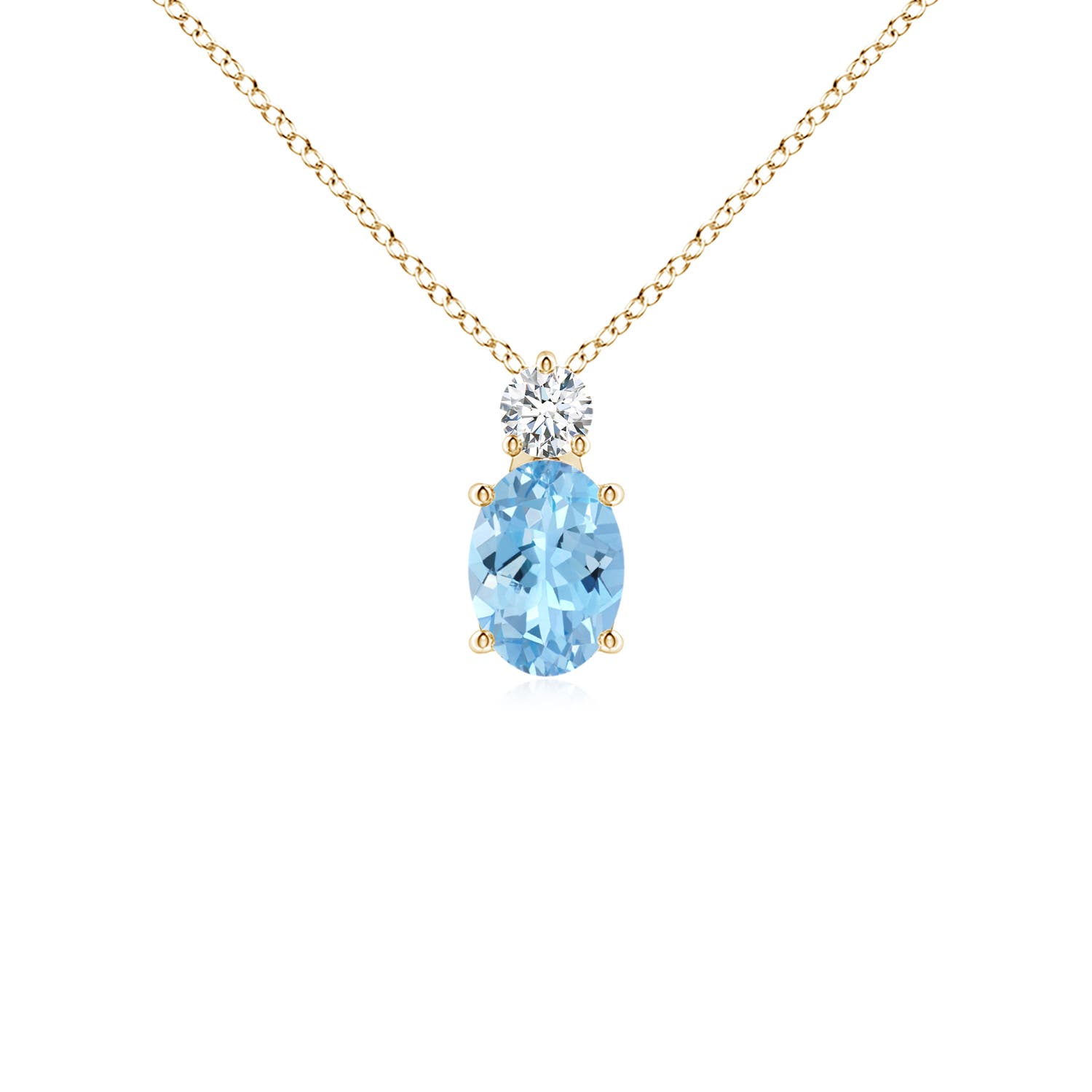 AAAA - Aquamarine / 0.71 CT / 14 KT Yellow Gold