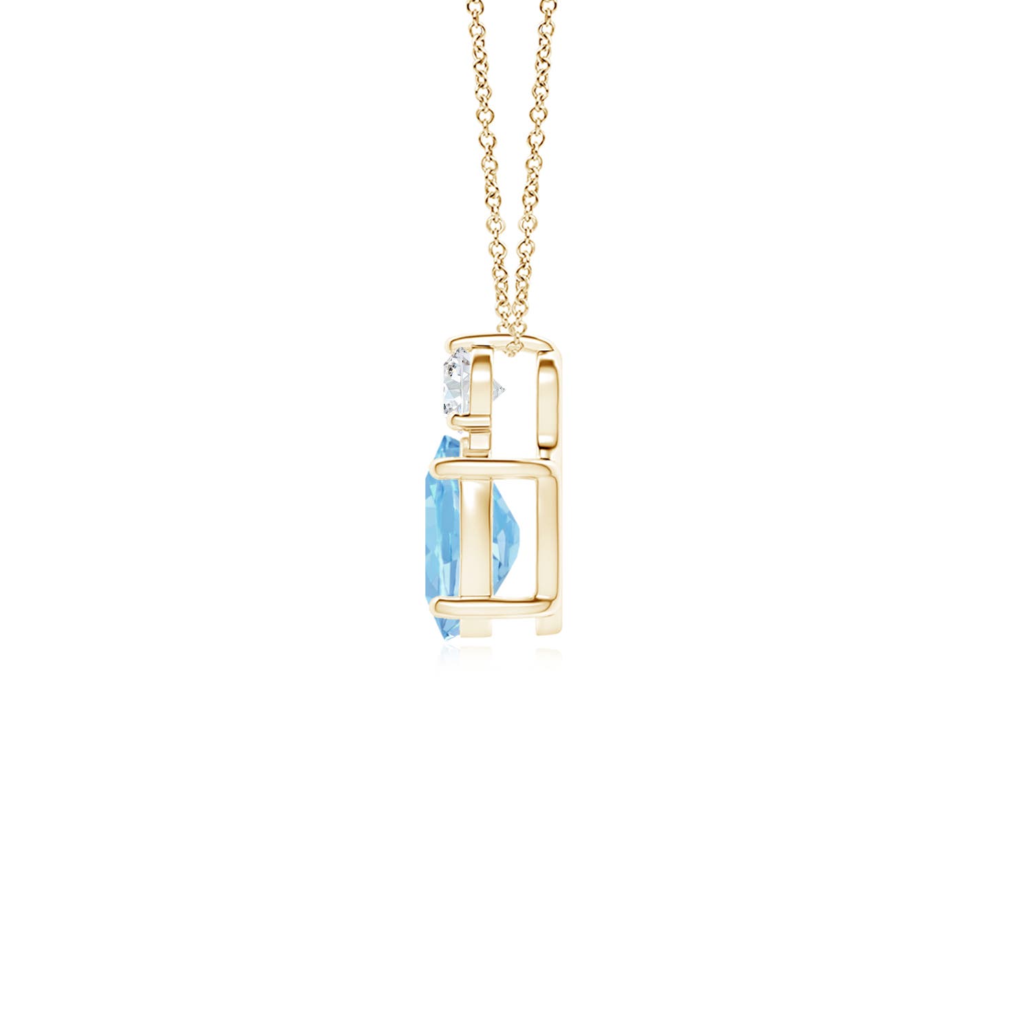 AAAA - Aquamarine / 0.71 CT / 14 KT Yellow Gold