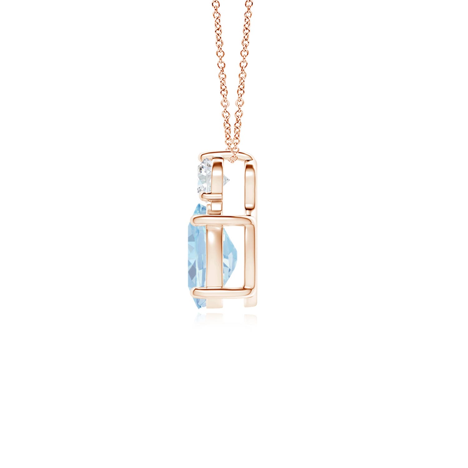 A - Aquamarine / 1.16 CT / 14 KT Rose Gold