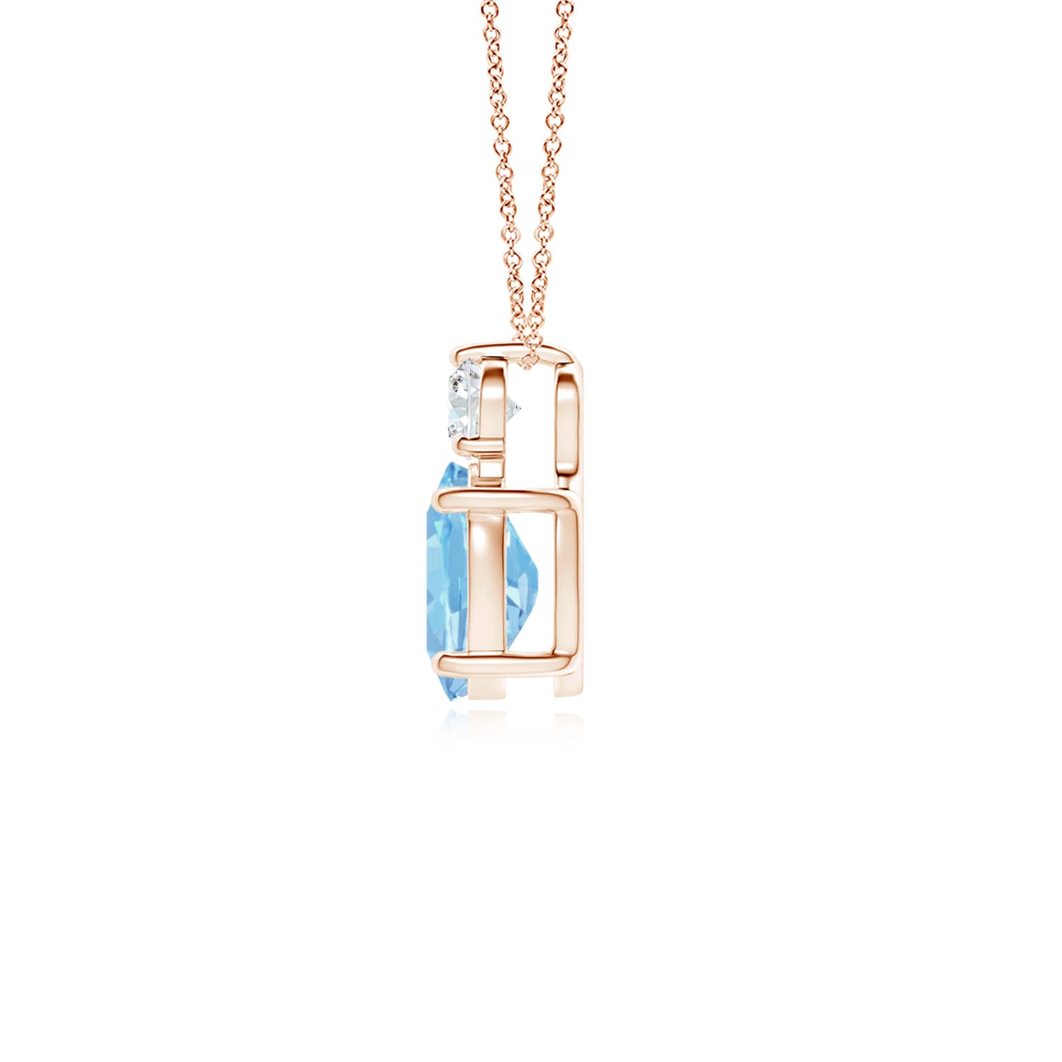 AAAA - Aquamarine / 1.16 CT / 14 KT Rose Gold