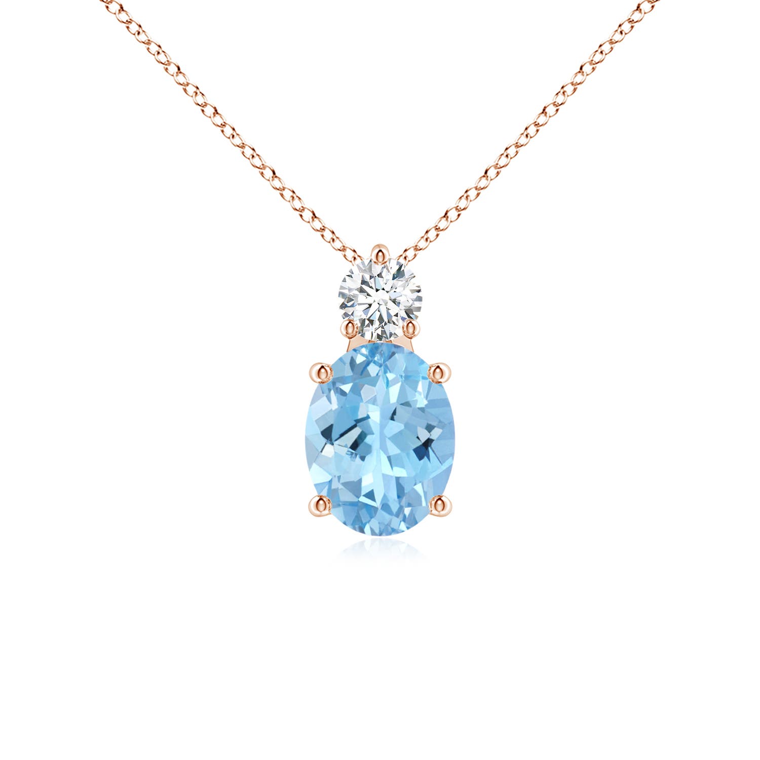 AAAA - Aquamarine / 1.73 CT / 14 KT Rose Gold