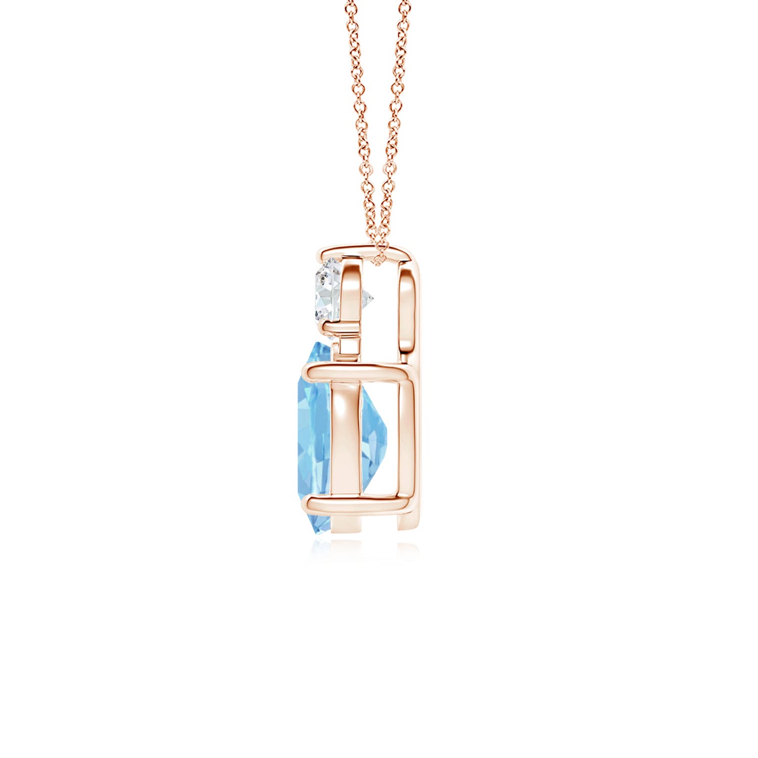 AAAA - Aquamarine / 1.73 CT / 14 KT Rose Gold