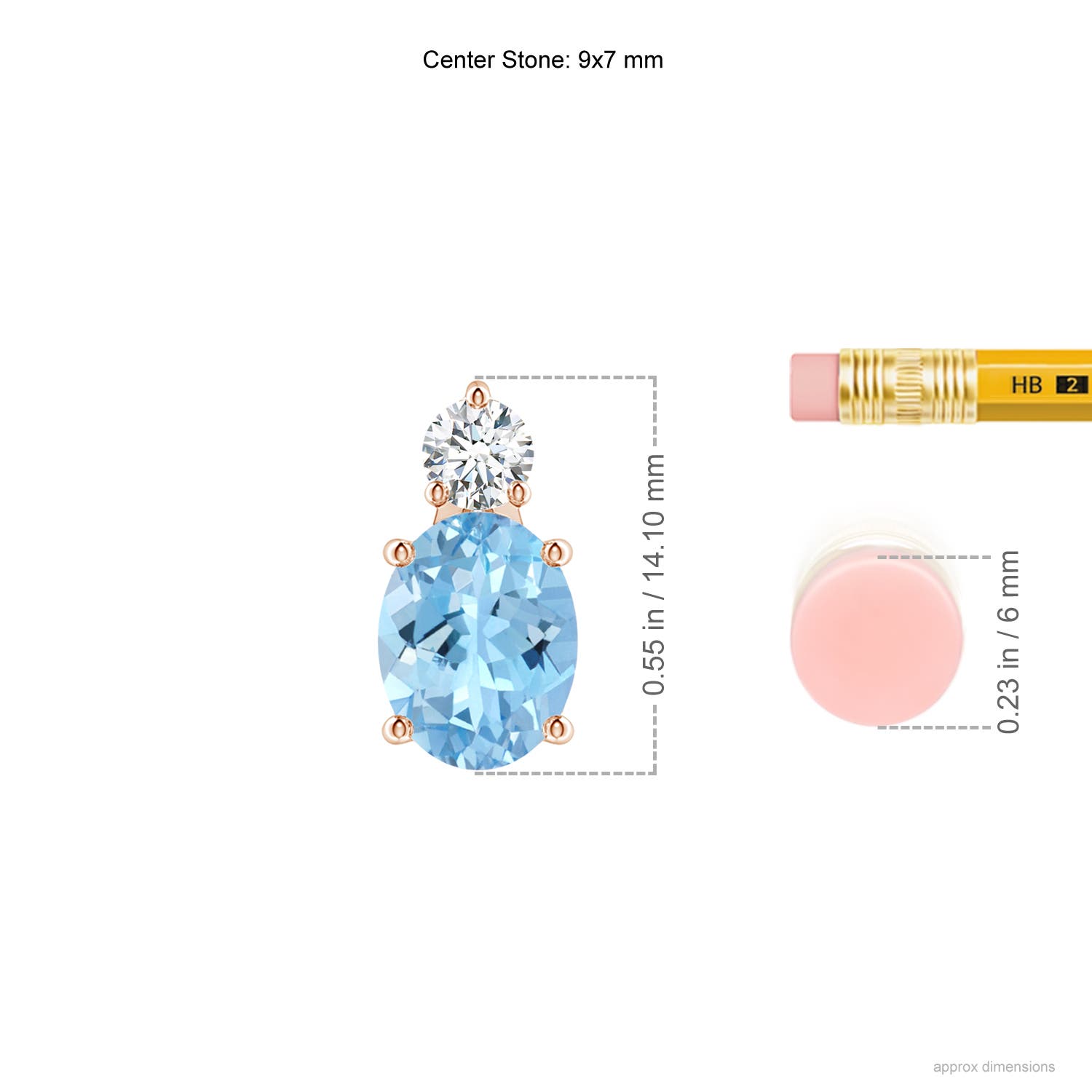 AAAA - Aquamarine / 1.73 CT / 14 KT Rose Gold