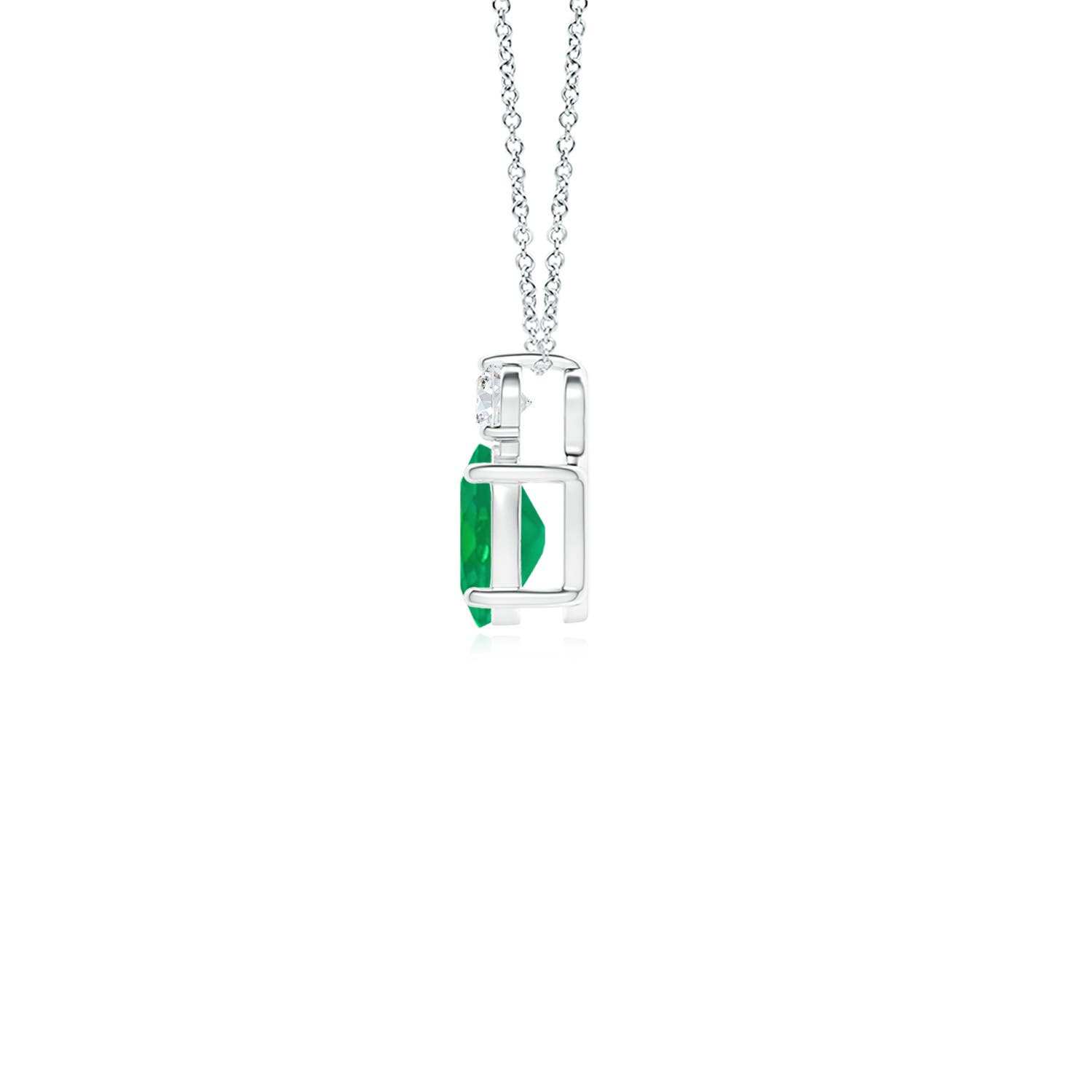 AA - Emerald / 0.47 CT / 14 KT White Gold