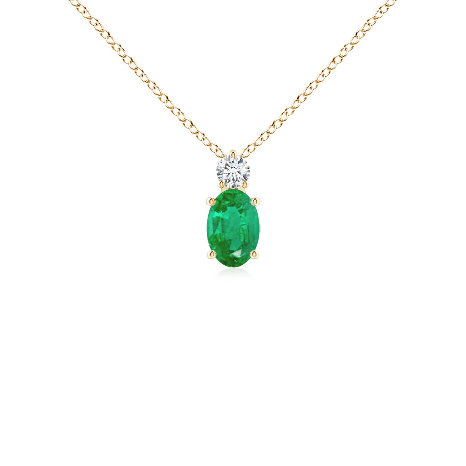 AA - Emerald / 0.47 CT / 14 KT Yellow Gold