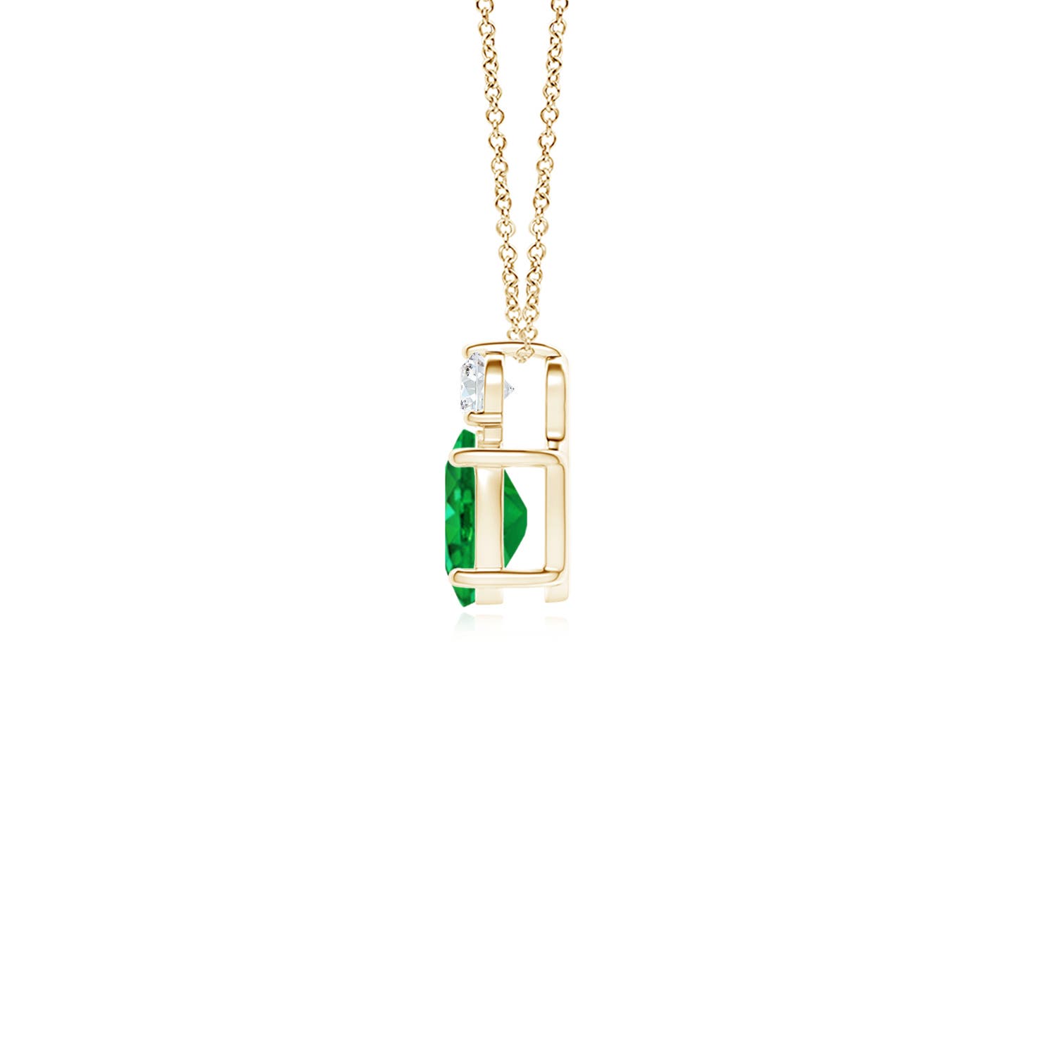 AAA - Emerald / 0.47 CT / 14 KT Yellow Gold