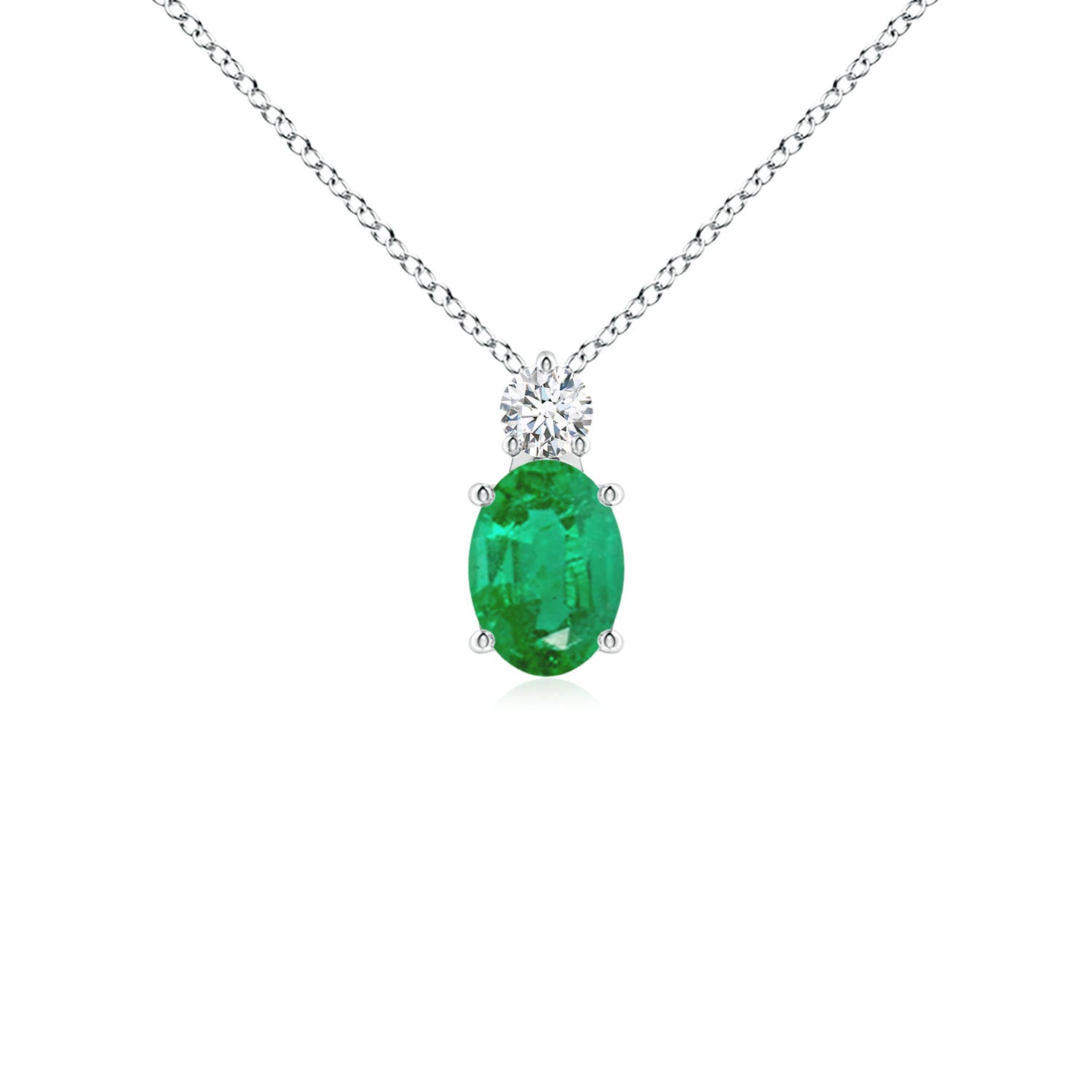 AA - Emerald / 0.77 CT / 14 KT White Gold