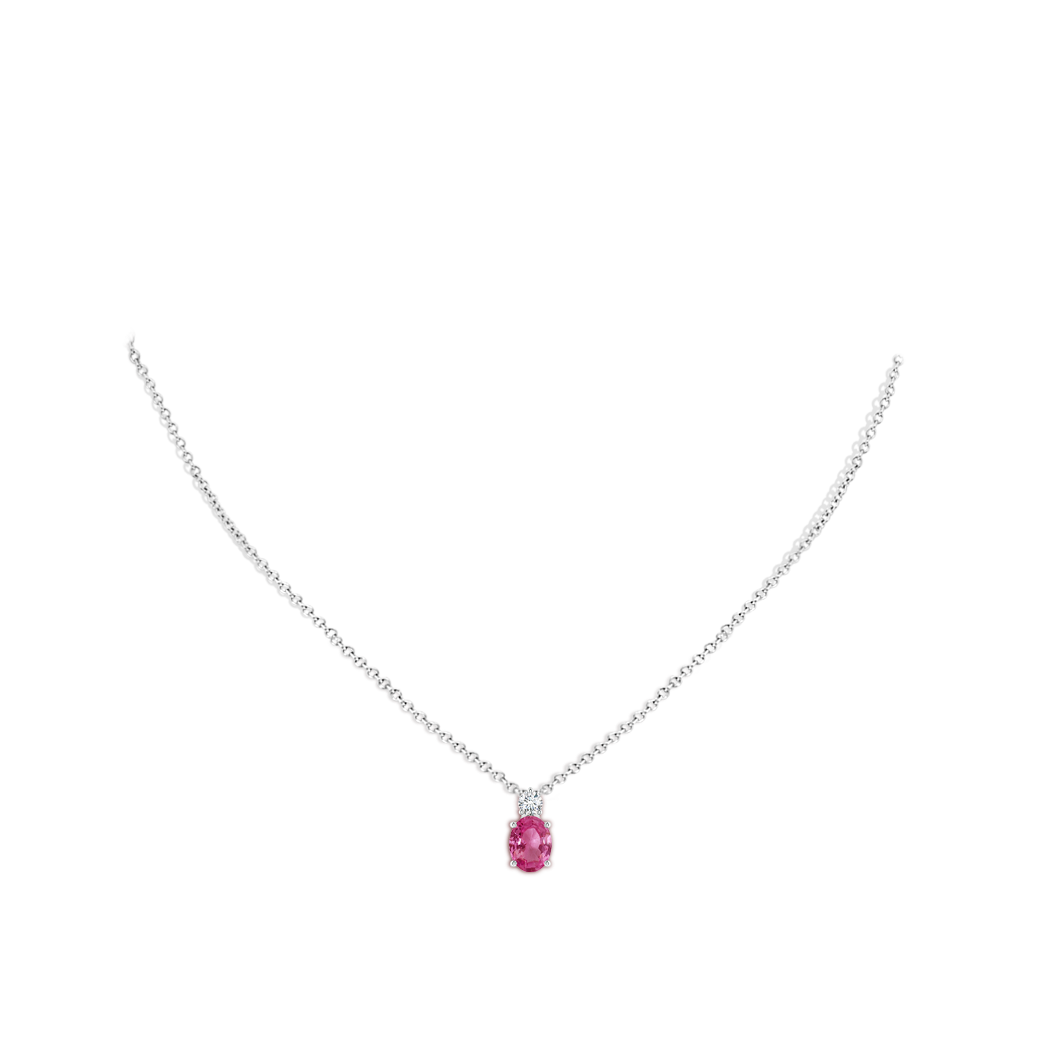 Tesoro Pink Sapphire Heart Necklace 355559-NPKY - Lowe's Jewelers