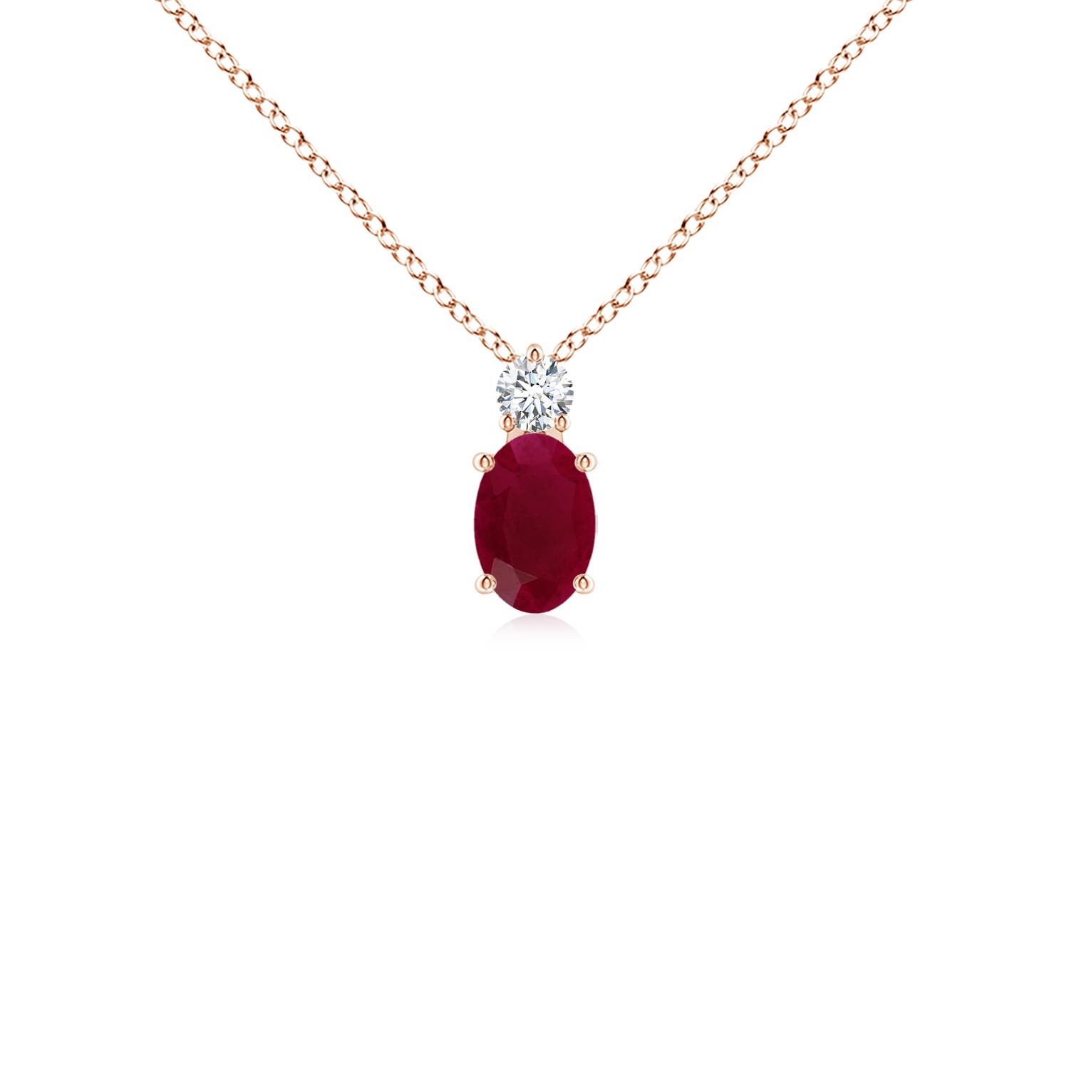 A - Ruby / 0.67 CT / 14 KT Rose Gold