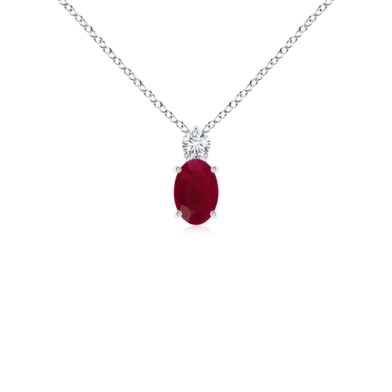 A - Ruby / 0.67 CT / 14 KT White Gold