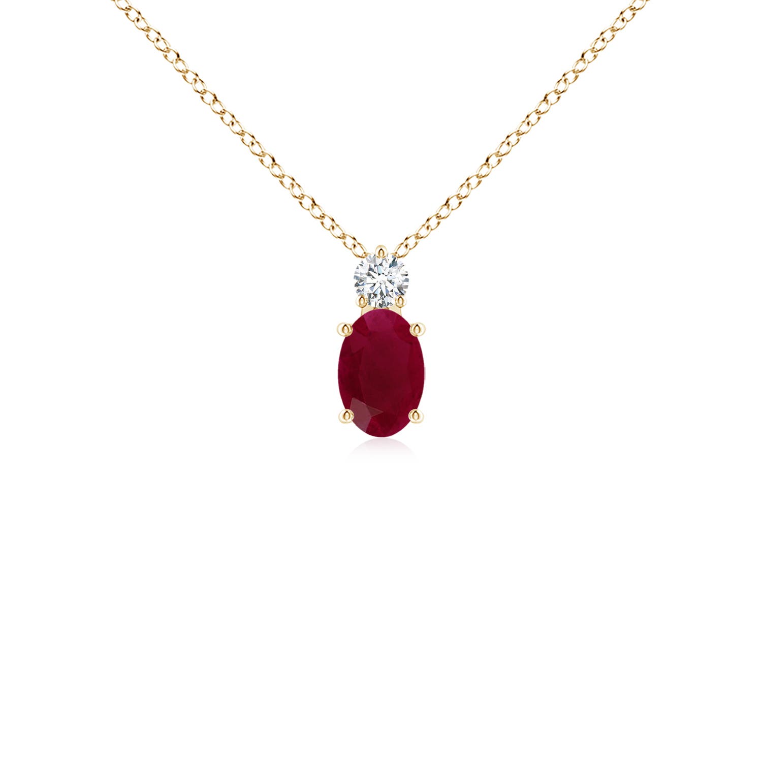 A - Ruby / 0.67 CT / 14 KT Yellow Gold