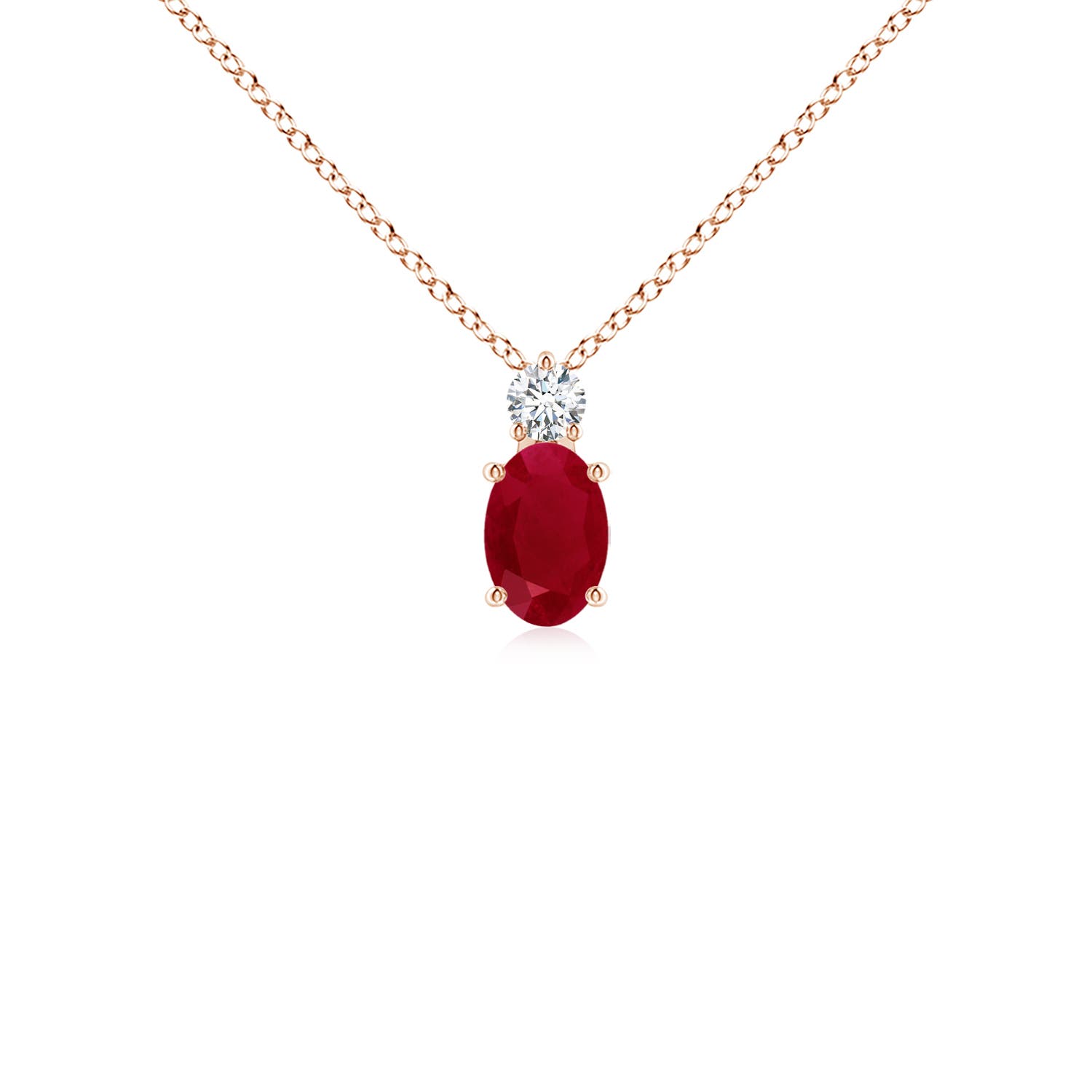 AA - Ruby / 0.67 CT / 14 KT Rose Gold