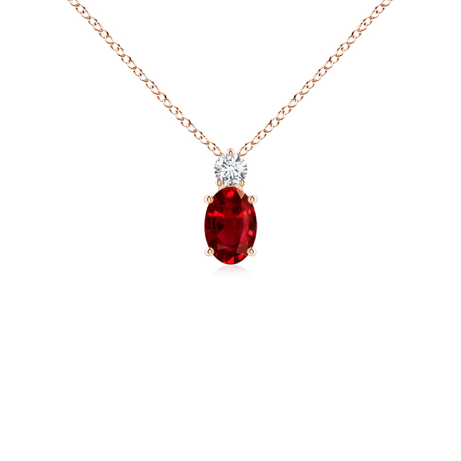 AAAA - Ruby / 0.67 CT / 14 KT Rose Gold