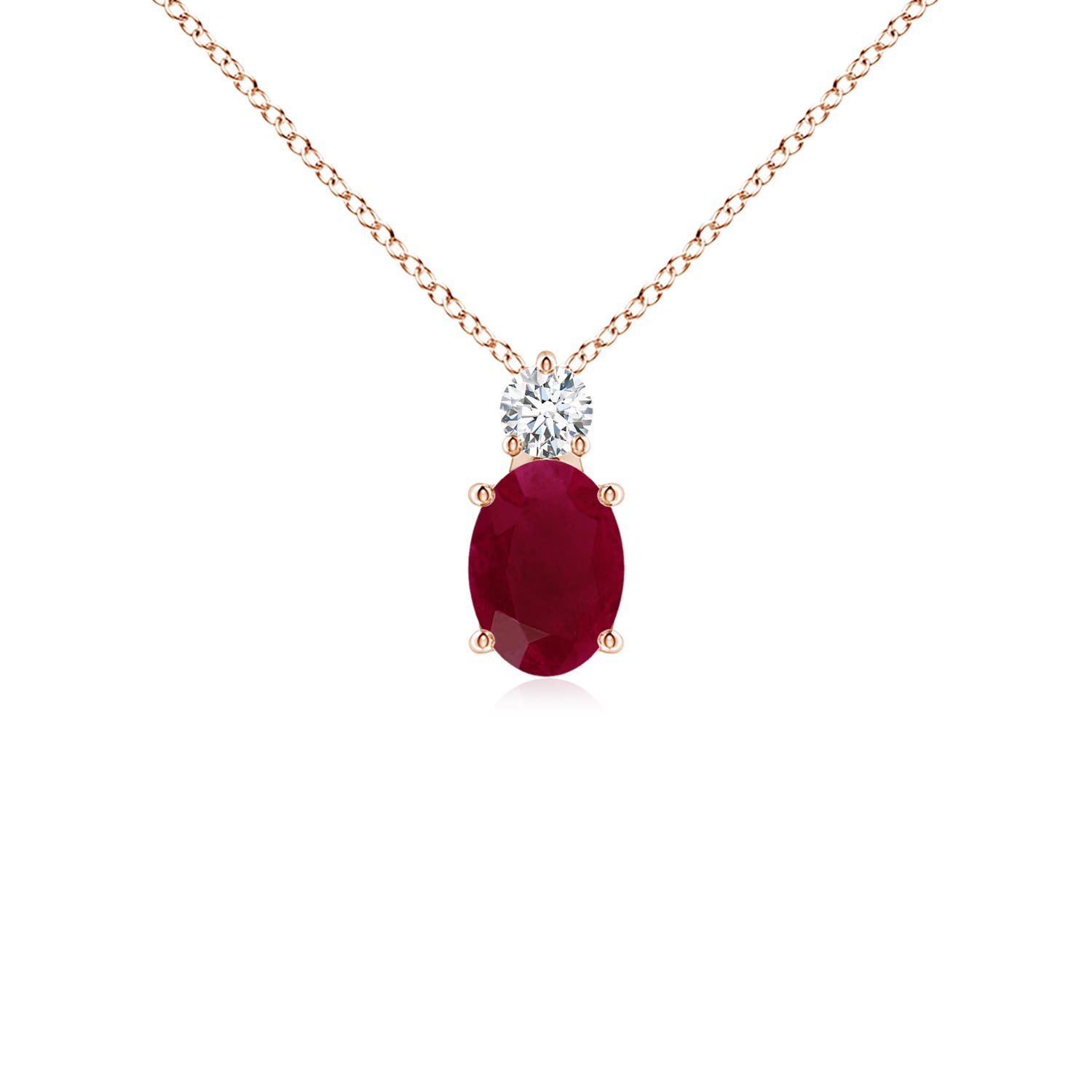 A - Ruby / 1.11 CT / 14 KT Rose Gold