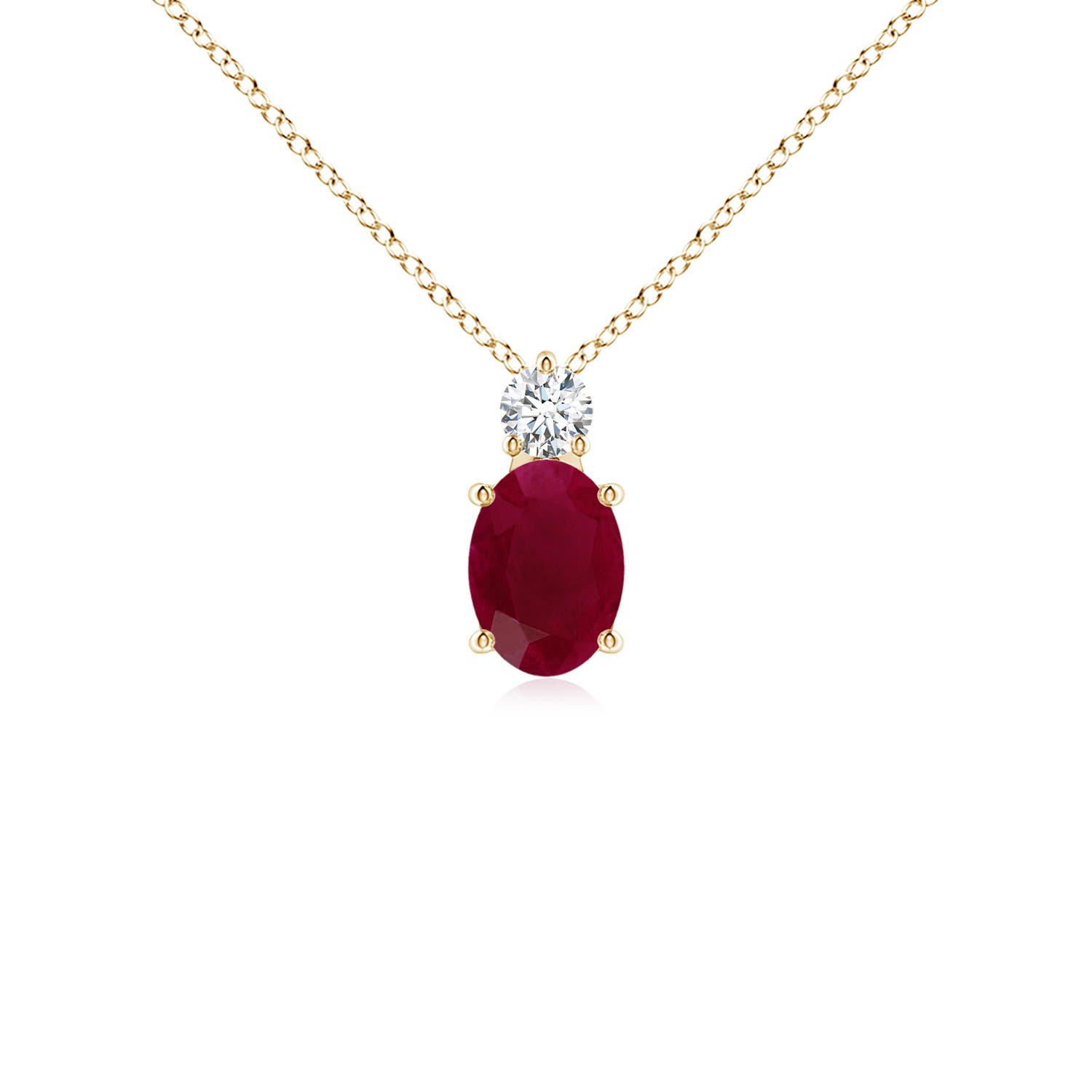 A - Ruby / 1.11 CT / 14 KT Yellow Gold