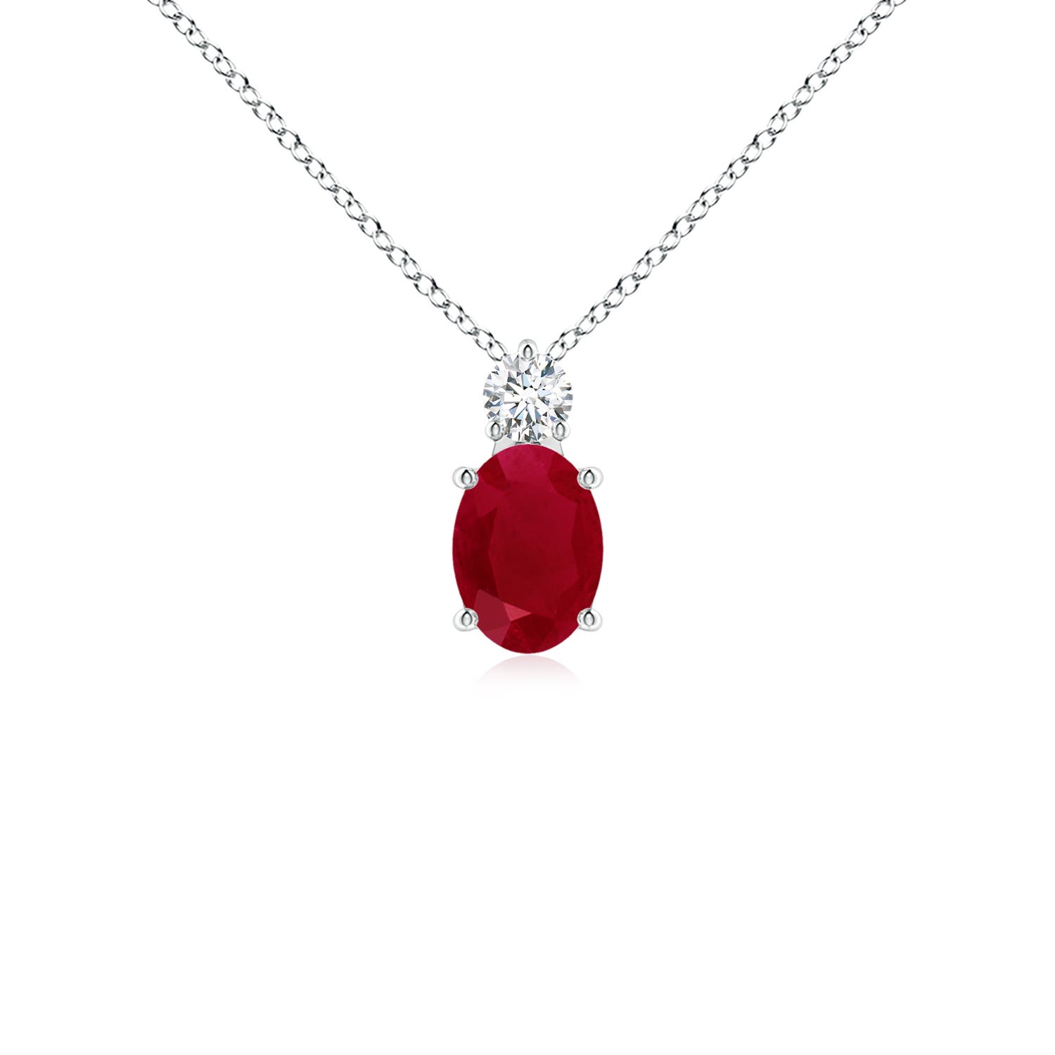 AA - Ruby / 1.11 CT / 14 KT White Gold