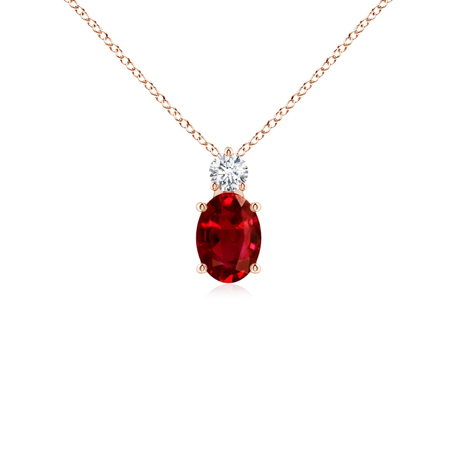 AAAA - Ruby / 1.11 CT / 14 KT Rose Gold