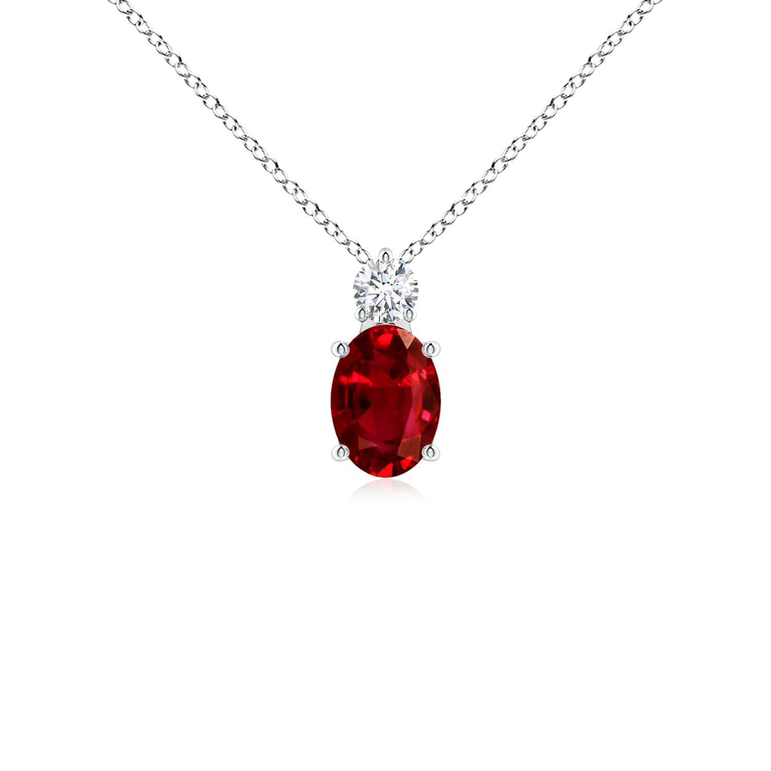 AAAA - Ruby / 1.11 CT / 14 KT White Gold