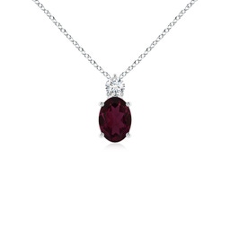 White Gold White Gold Rhodolite Garnet Necklaces & Pendants