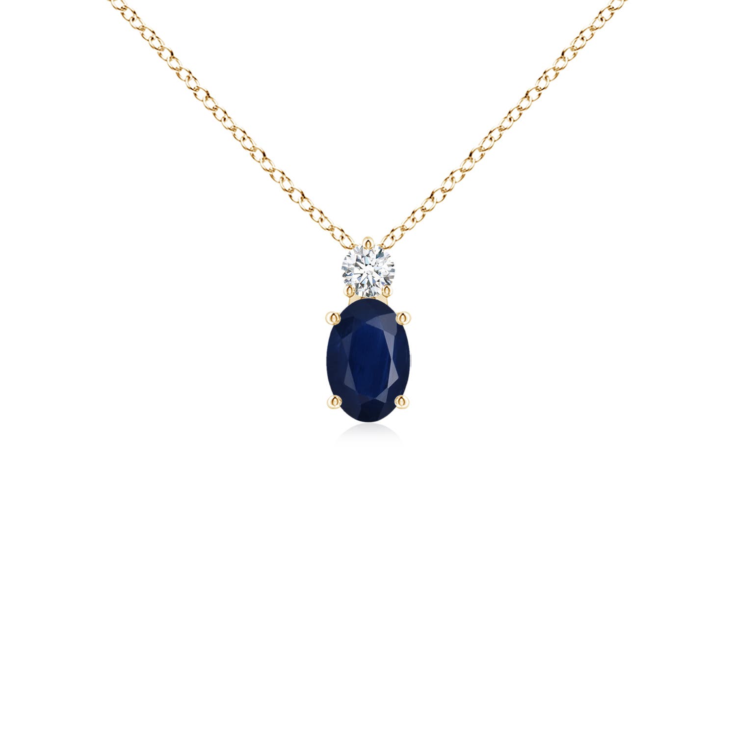 A - Blue Sapphire / 0.67 CT / 14 KT Yellow Gold