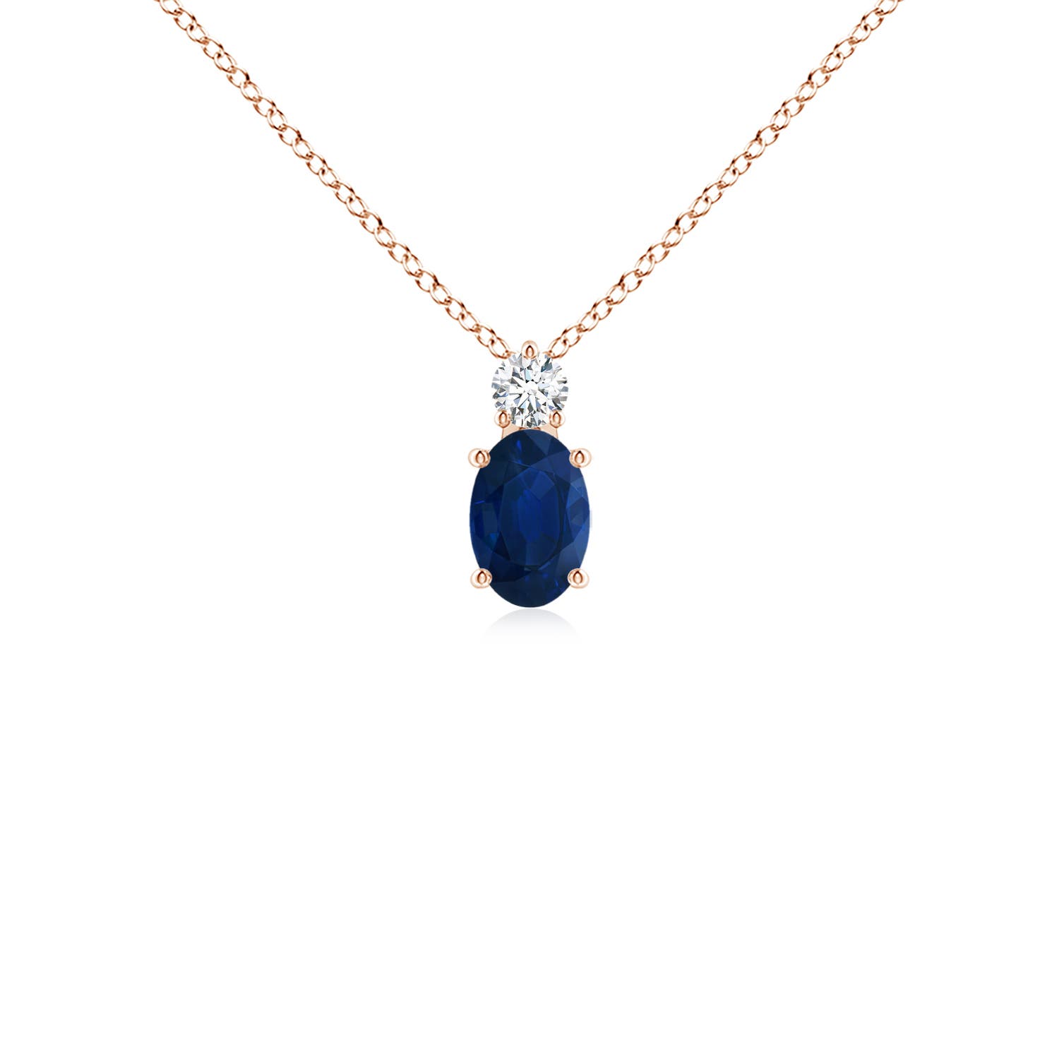 AA - Blue Sapphire / 0.67 CT / 14 KT Rose Gold