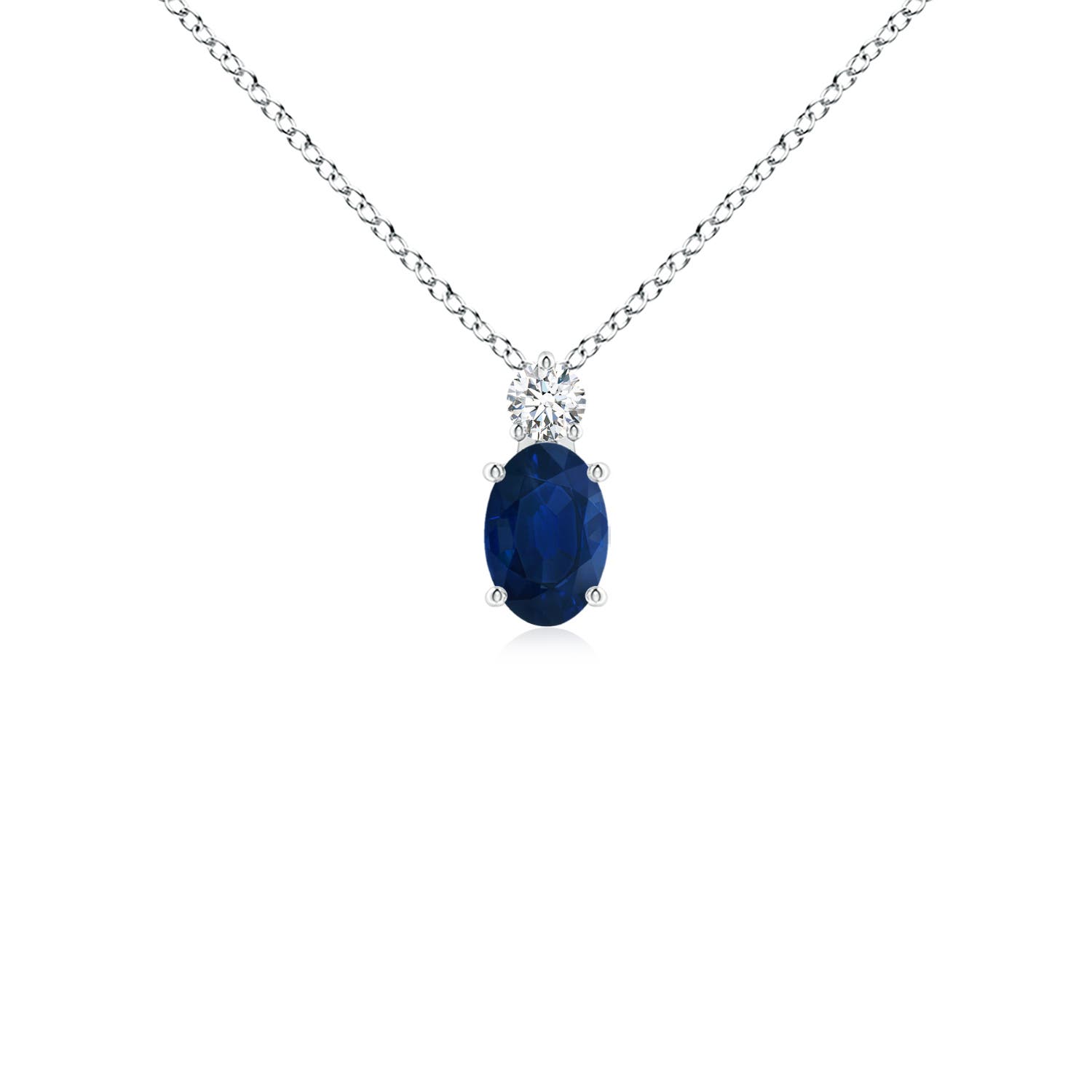 AA - Blue Sapphire / 0.67 CT / 14 KT White Gold